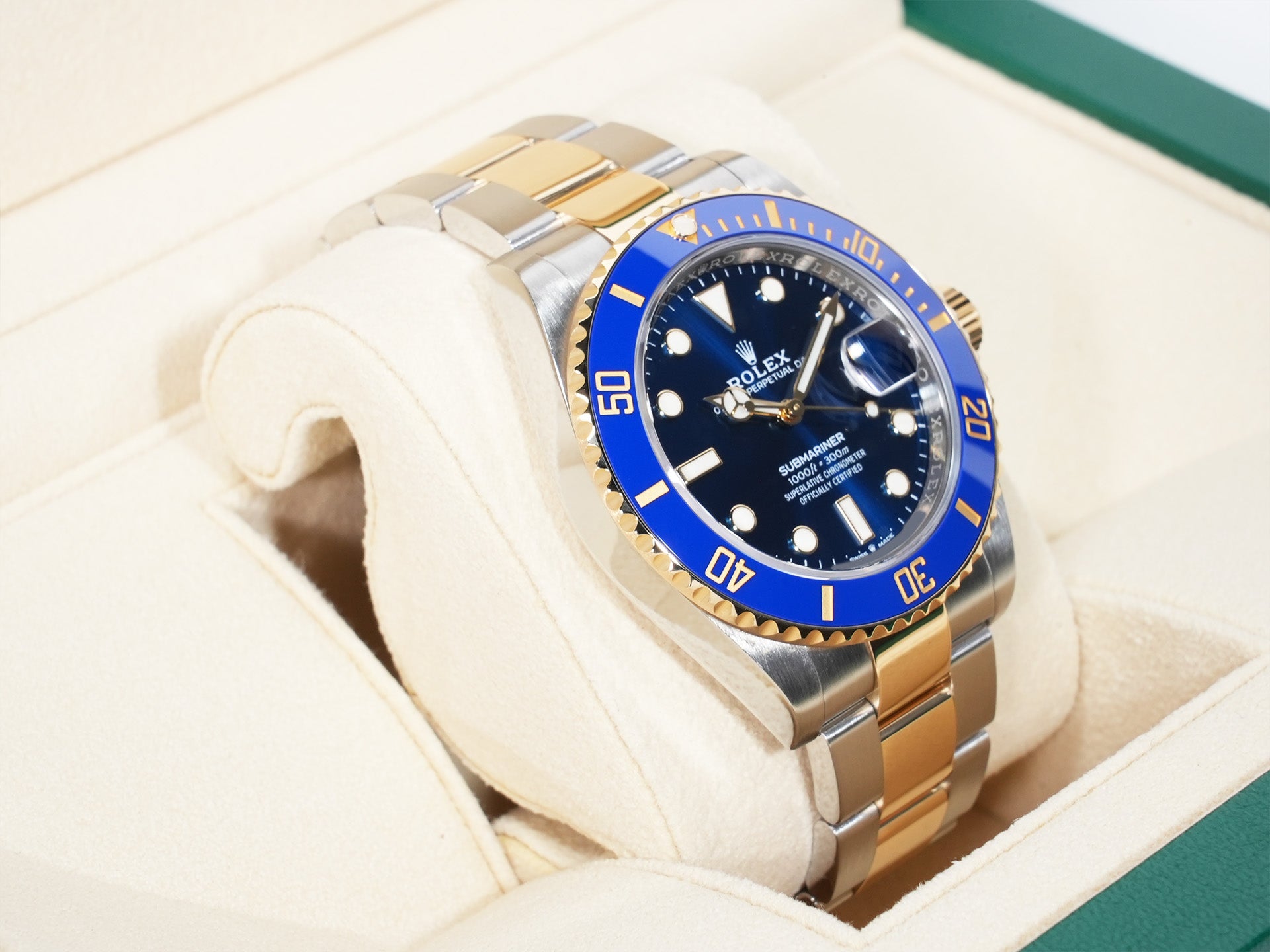 ROLEX Submariner Date Ref. 126613LB Stainless Steel/Yellow Gold Blue Dial Excellent Condition uqgtcf86