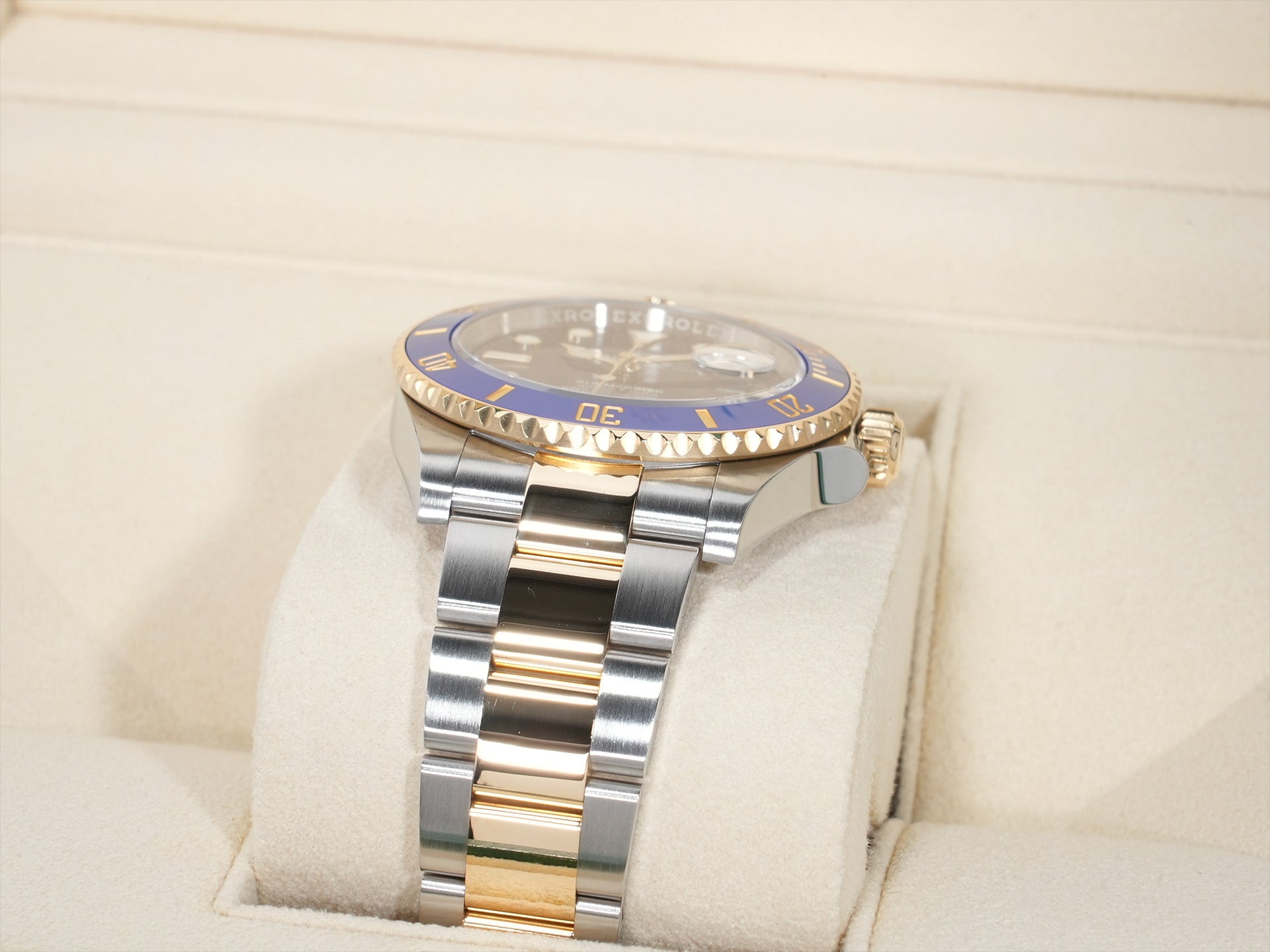 ROLEX Submariner Date Ref. 126613LB Stainless Steel/Yellow Gold Blue Dial Excellent Condition uqgtcf86
