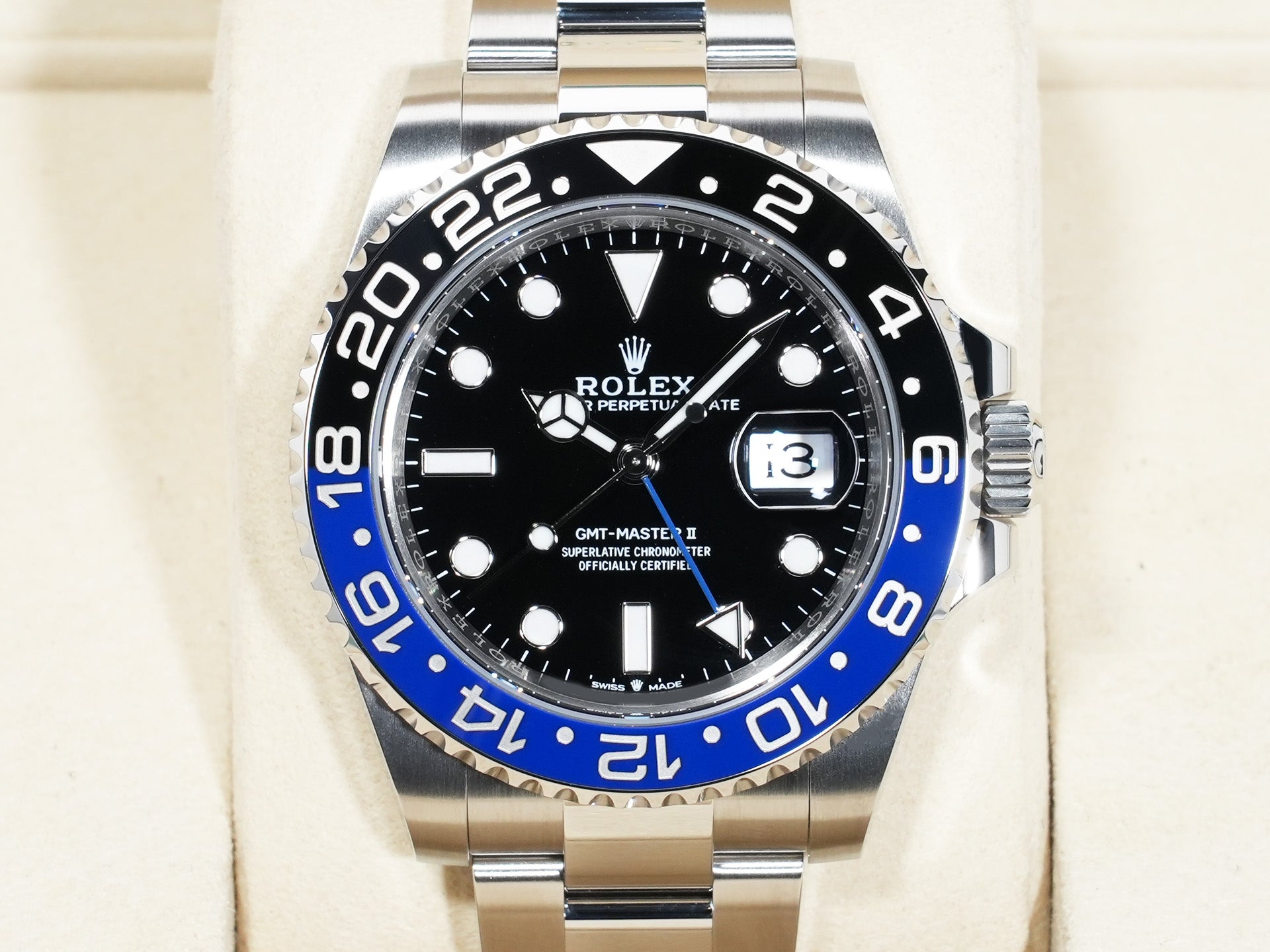 Rolex GMT-Master II Ref. 126710BLNR Stainless Steel Black Dial Oyster Bracelet Excellent Used c5nmf4cy
