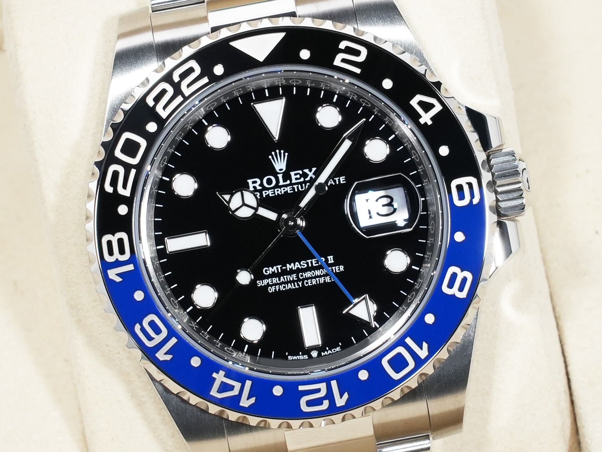 Rolex GMT-Master II Ref. 126710BLNR Stainless Steel Black Dial Oyster Bracelet Excellent Used c5nmf4cy