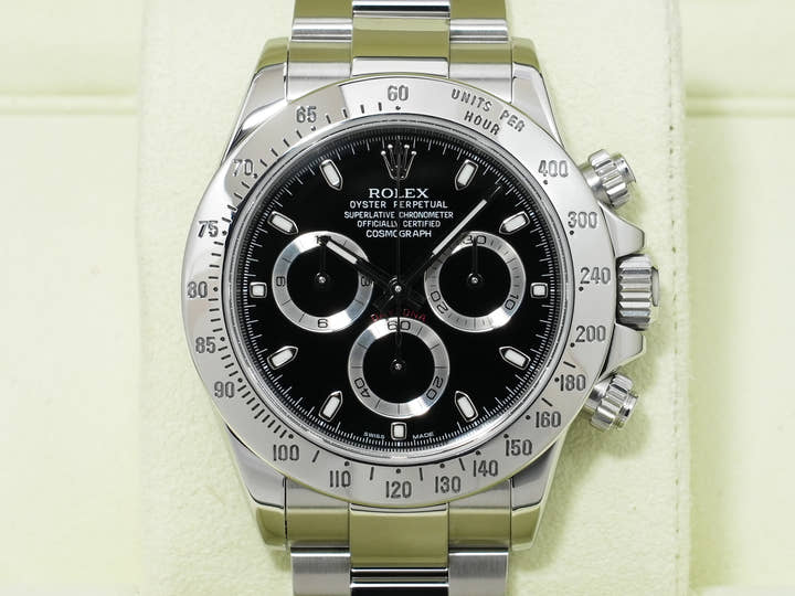 Rolex Daytona Ref. 116520 Stainless Steel Black Dial Excellent Used Condition e6xtedg8