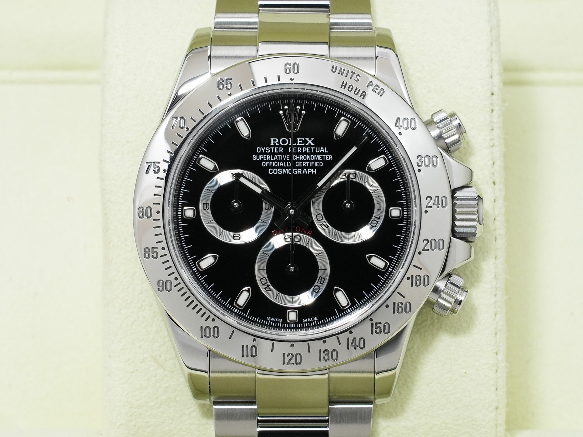 Rolex Daytona Ref. 116520 Stainless Steel Black Dial Excellent Used Condition e6xtedg8