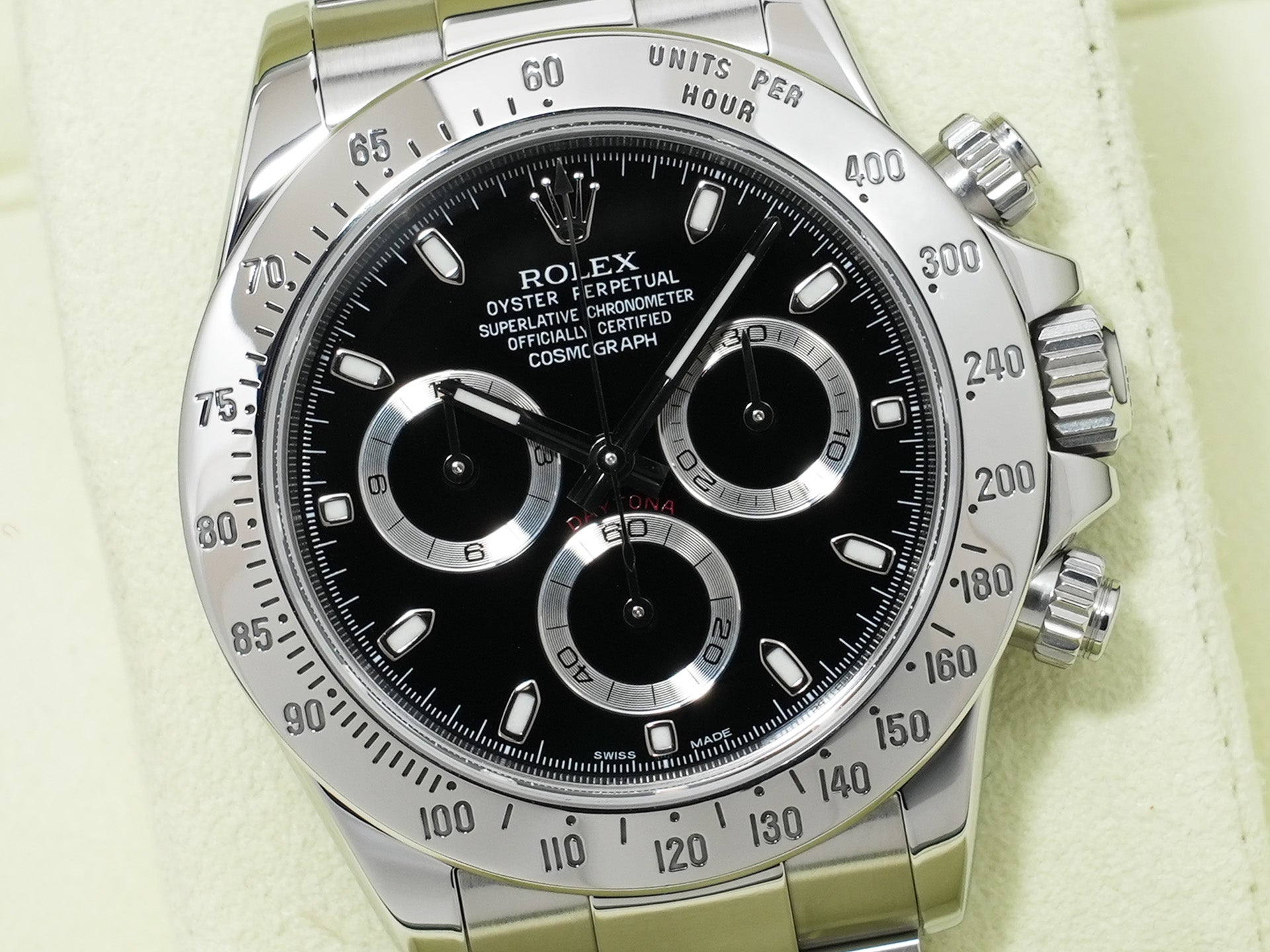 Rolex Daytona Ref. 116520 Stainless Steel Black Dial Excellent Used Condition e6xtedg8