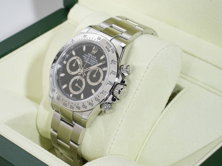 Rolex Daytona Ref. 116520 Stainless Steel Black Dial Excellent Used Condition e6xtedg8