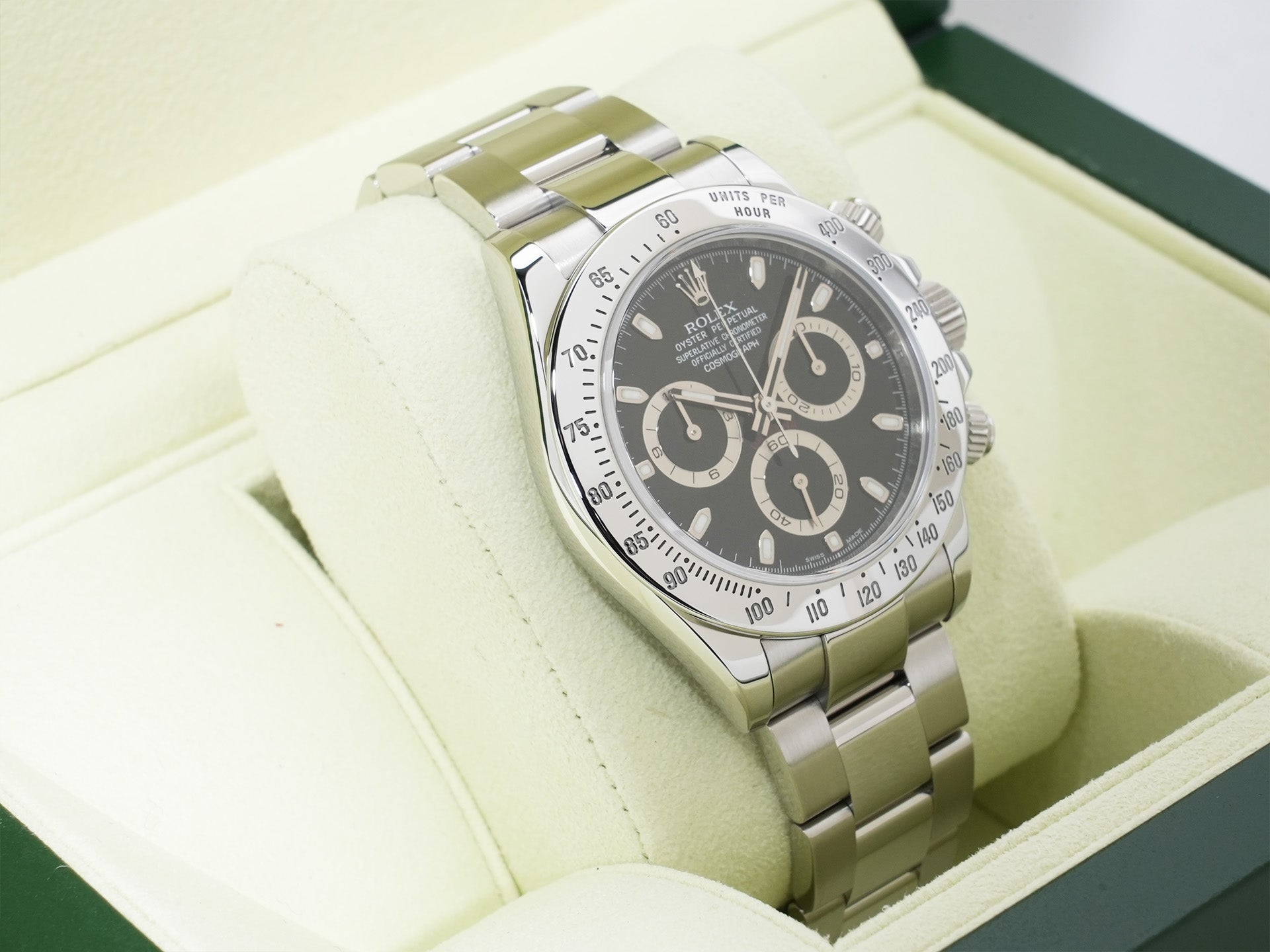 Rolex Daytona Ref. 116520 Stainless Steel Black Dial Excellent Used Condition e6xtedg8