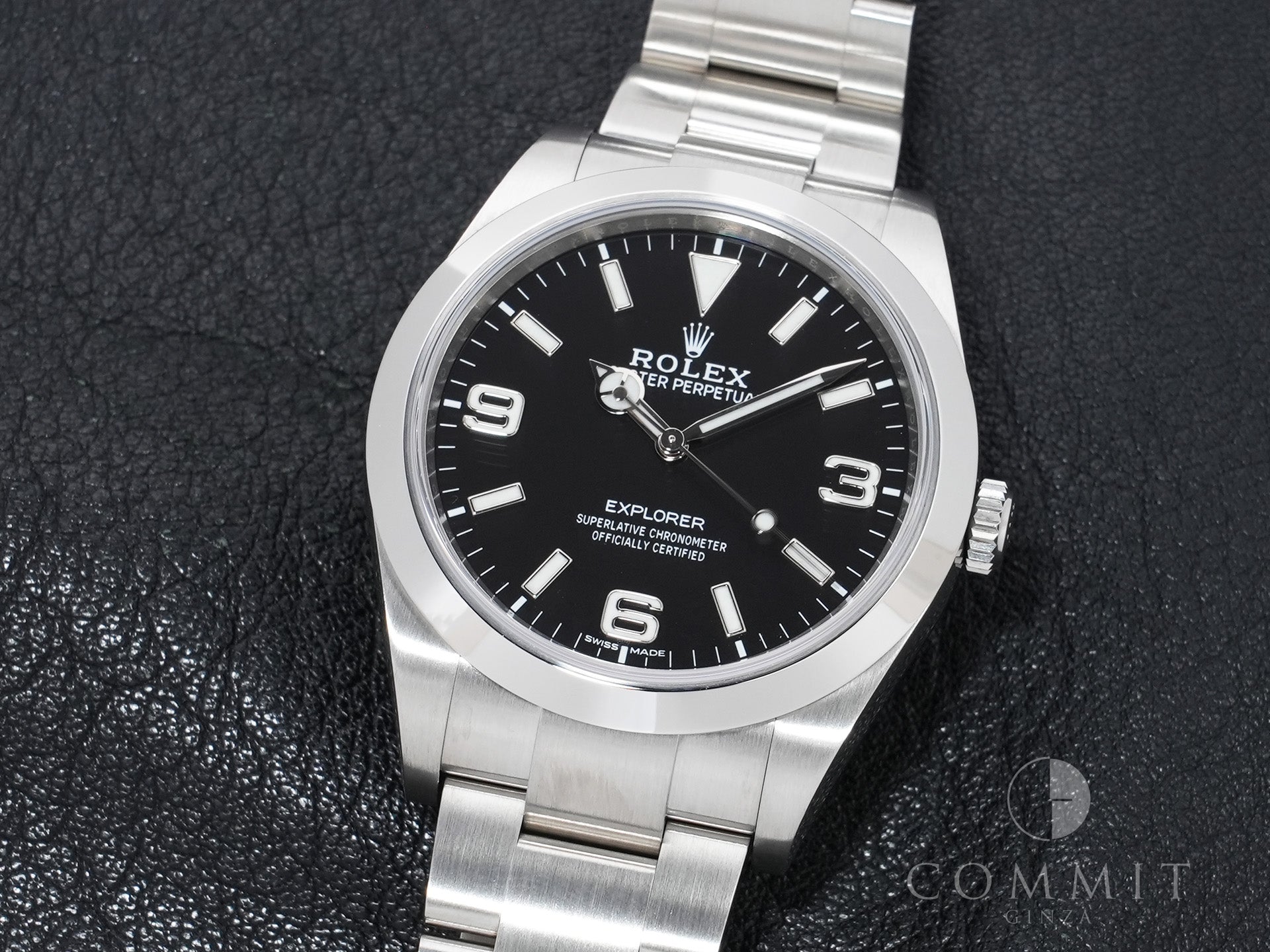 Rolex Explorer I Ref. 214270 Stainless Steel Black Dial Oyster Bracelet Excellent Used 4ftmik6k