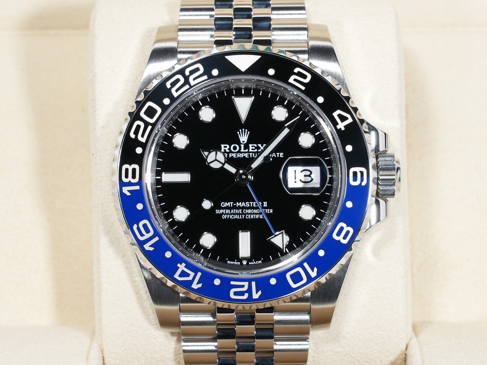 Rolex GMT-Master II Ref. 126710BLNR Stainless Steel Black Dial Jubilee Bracelet Excellent Condition mqfj8von