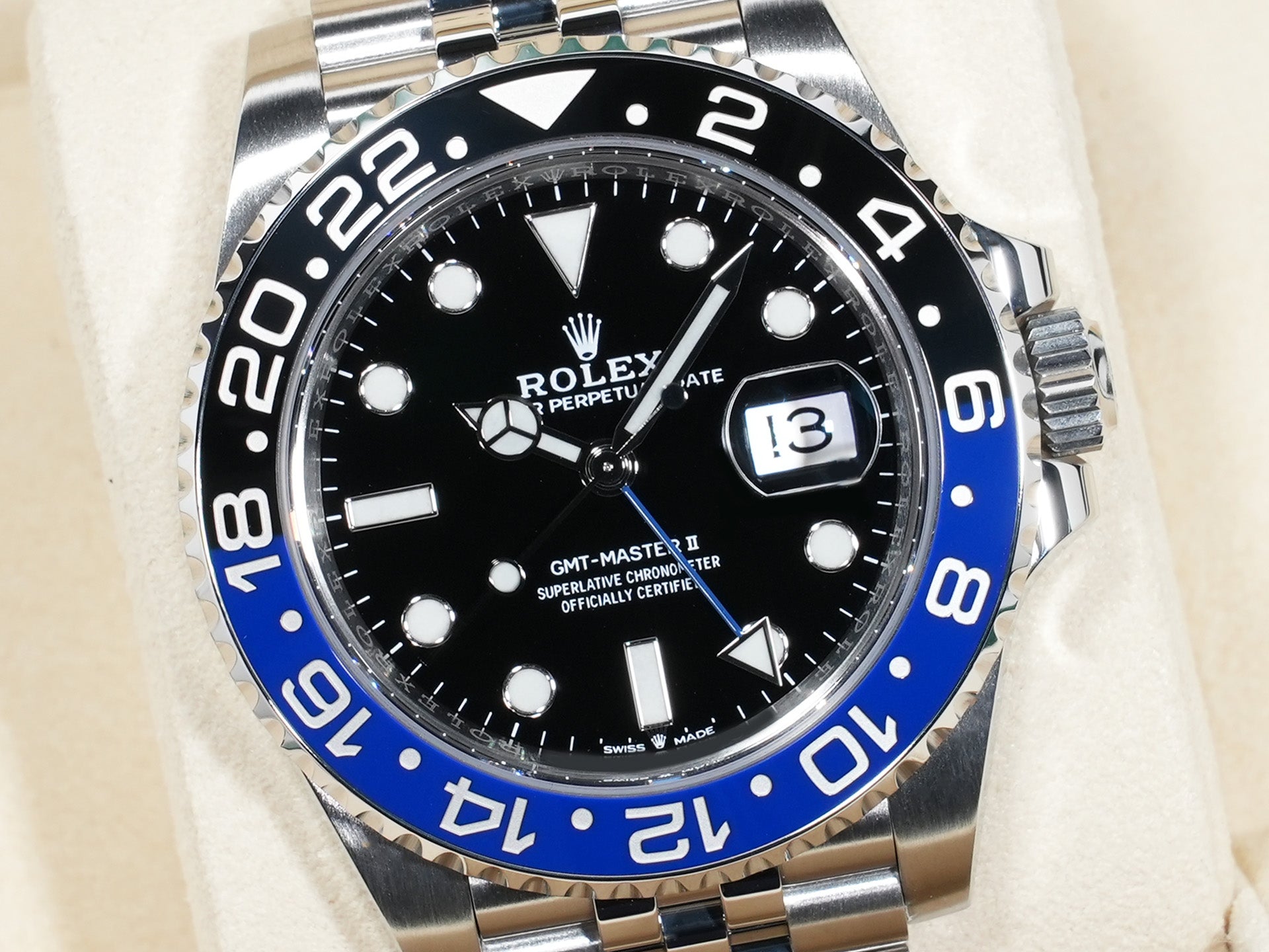 Rolex GMT-Master II Ref. 126710BLNR Stainless Steel Black Dial Jubilee Bracelet Excellent Condition mqfj8von