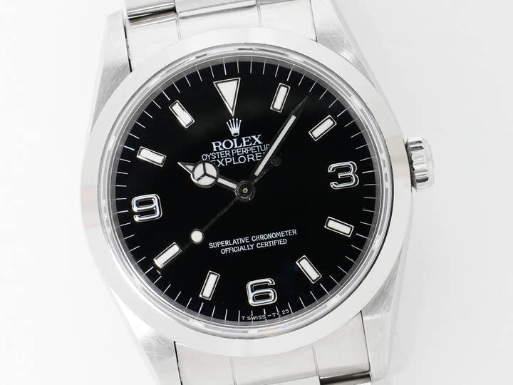 Rolex Explorer I Ref. 14270 Stainless Steel Black Dial Oyster Bracelet Used 9w6v388p