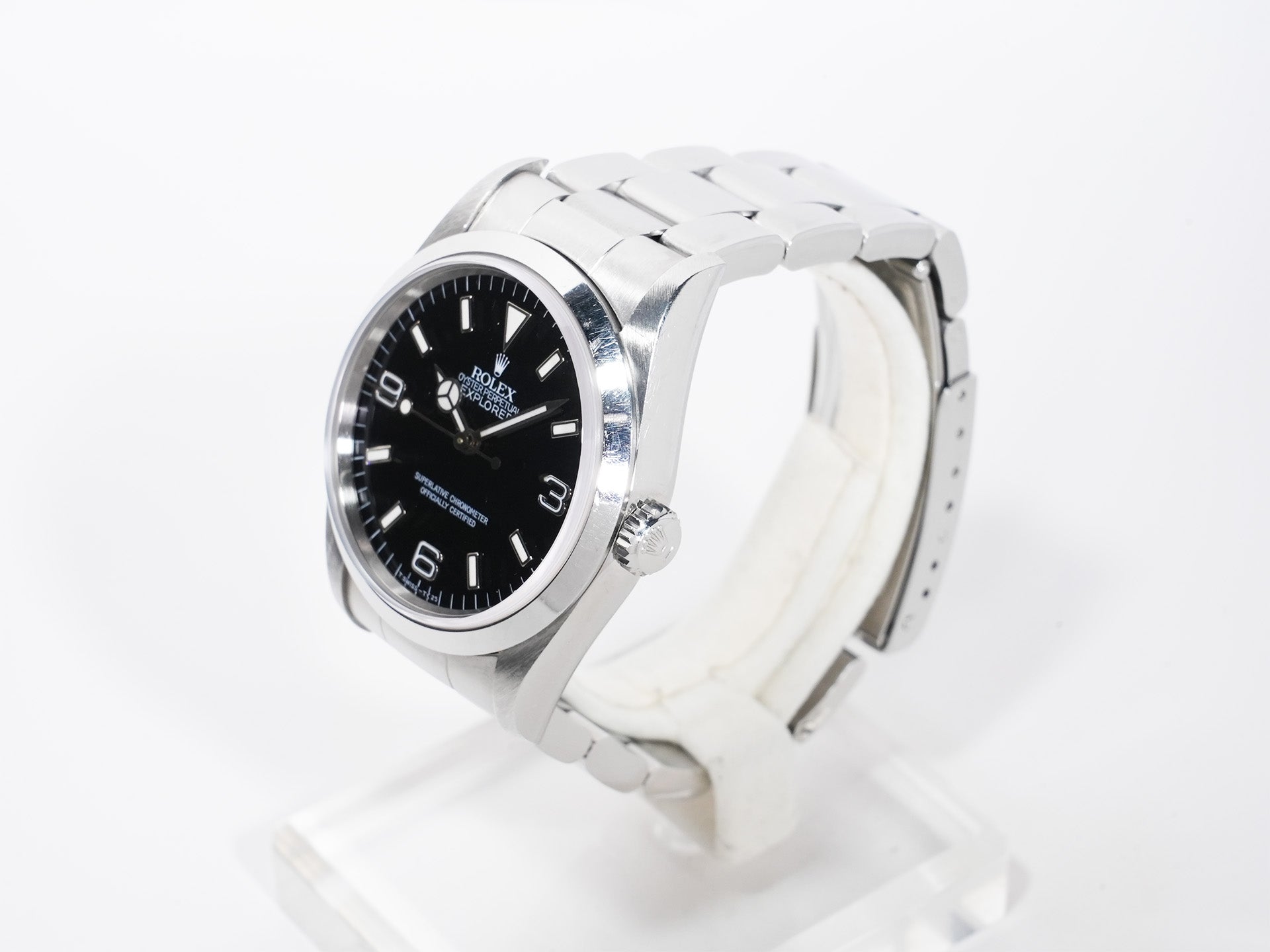 Rolex Explorer I Ref. 14270 Stainless Steel Black Dial Oyster Bracelet Used 9w6v388p