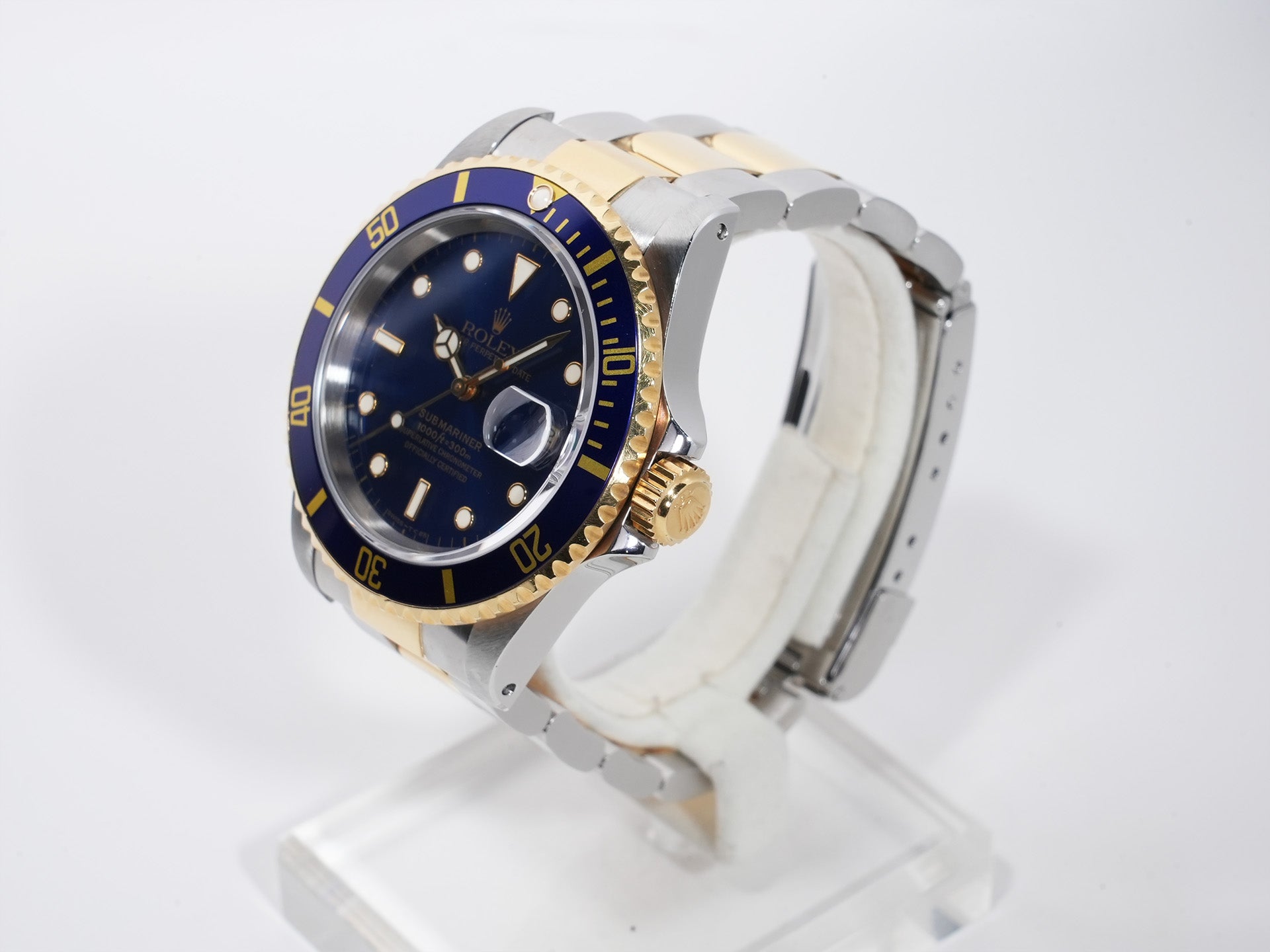 Rolex Submariner Date Ref. 16613 Stainless Steel/Yellow Gold Blue Dial Used do8f2gsx