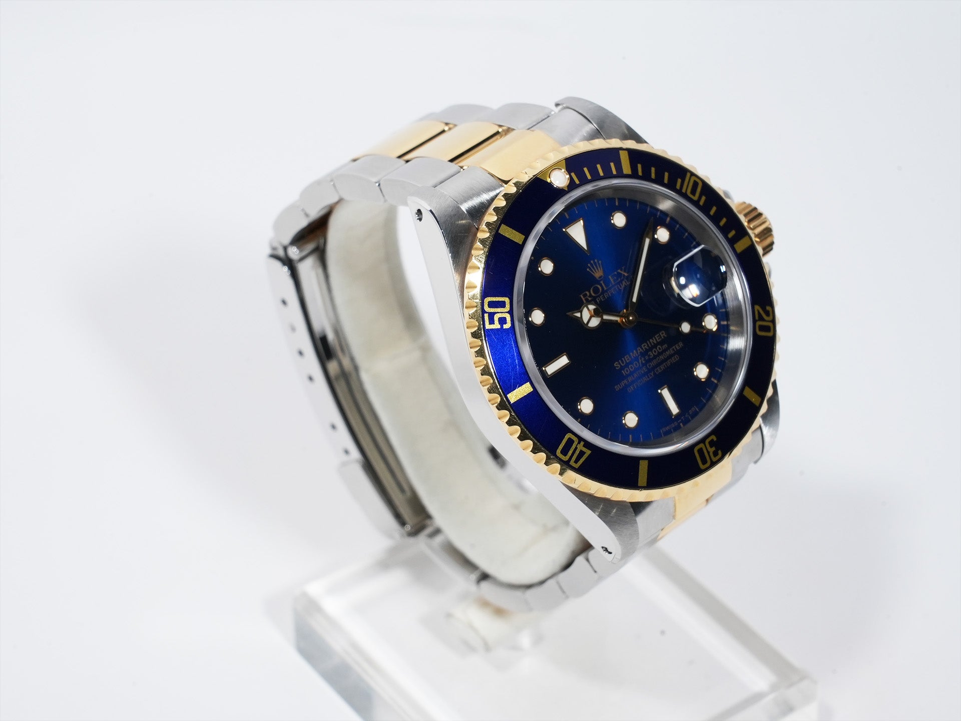 Rolex Submariner Date Ref. 16613 Stainless Steel/Yellow Gold Blue Dial Used do8f2gsx