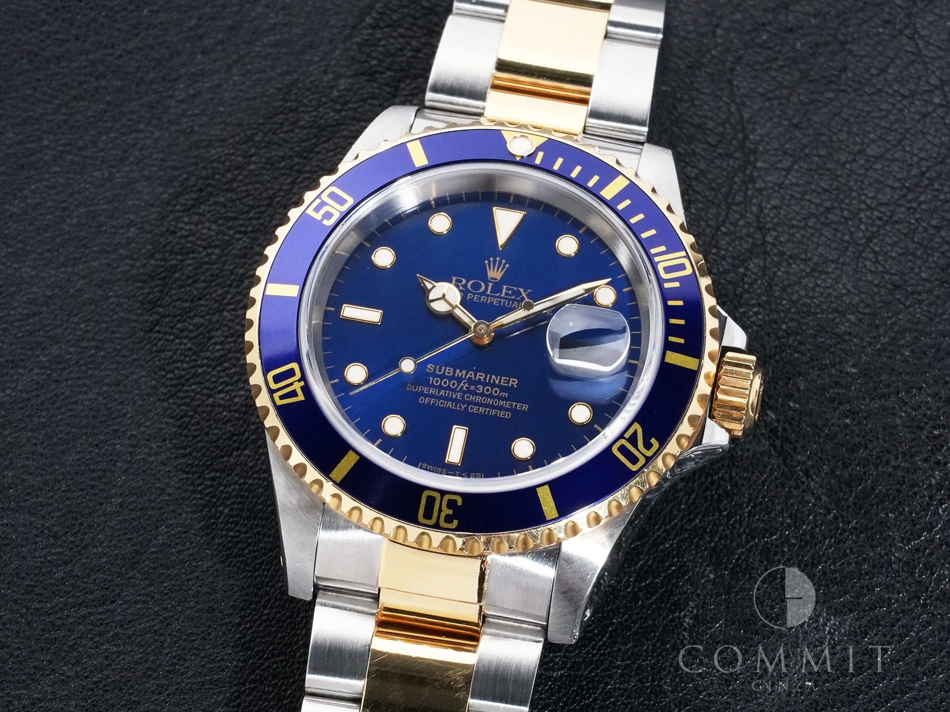 Rolex Submariner Date Ref. 16613 Stainless Steel/Yellow Gold Blue Dial Used do8f2gsx