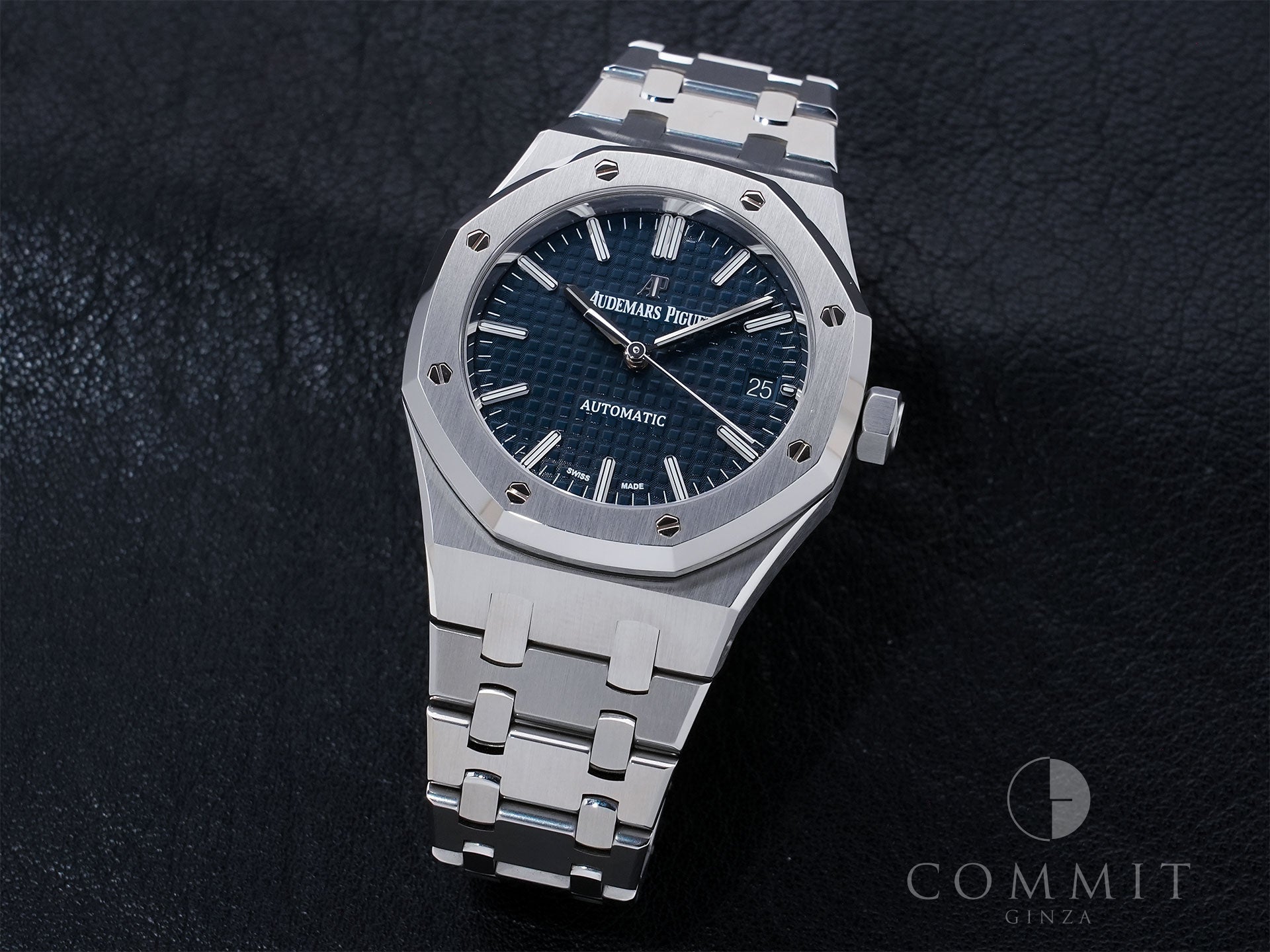Audemars Piguet Royal Oak Ref.15450ST.OO.1256ST.03 Stainless Steel Blue Dial Excellent Condition cc8coxje