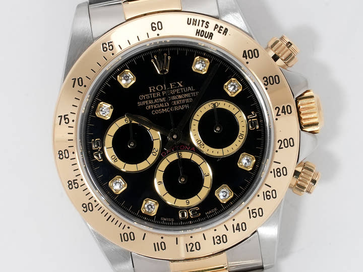 ロレックス デイトナ エルプリメロ Ref.16523G ステンレススチール/イエローゴールド ブラック文字盤 美中古 w63huxe9