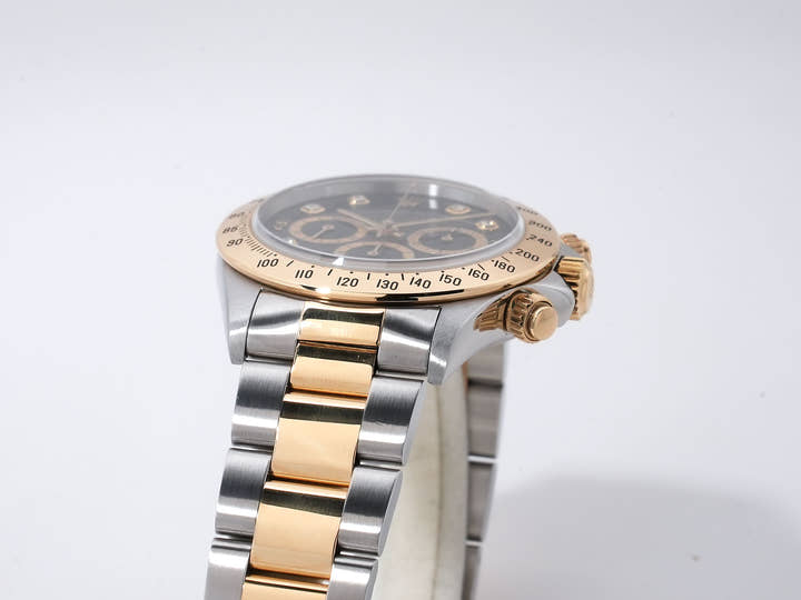 ロレックス デイトナ エルプリメロ Ref.16523G ステンレススチール/イエローゴールド ブラック文字盤 美中古 w63huxe9