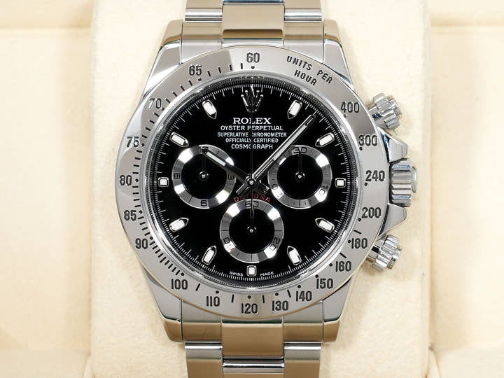 ロレックス デイトナ Ref.116520 ステンレススチール ブラック文字盤 美中古 bqjra6su