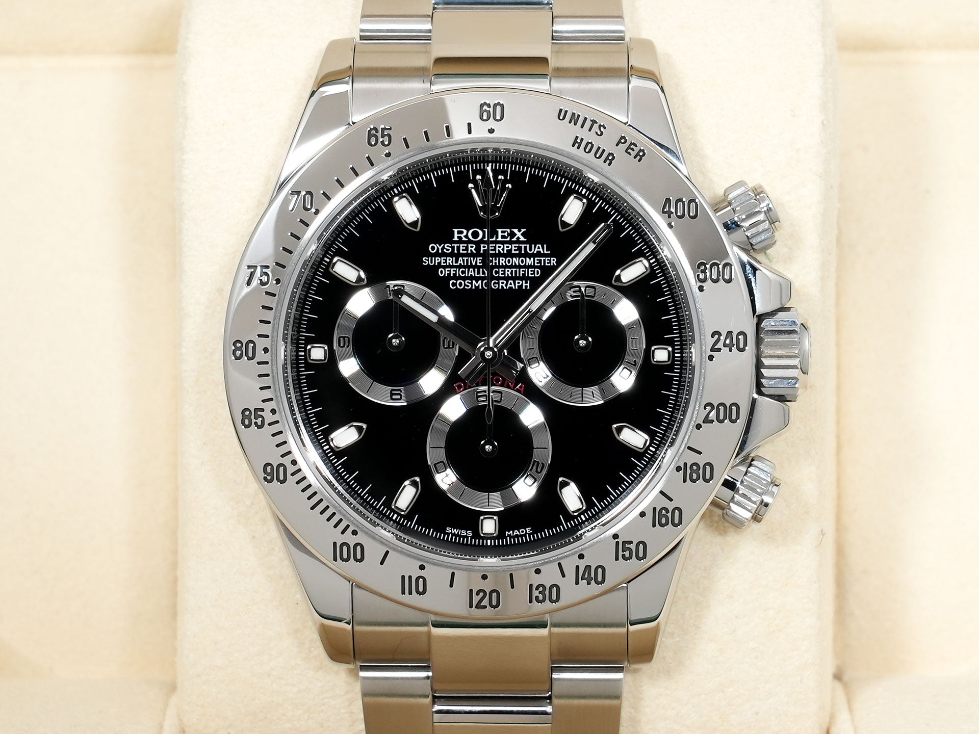 ロレックス デイトナ Ref.116520 ステンレススチール ブラック文字盤 美中古 bqjra6su