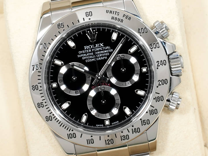 ロレックス デイトナ Ref.116520 ステンレススチール ブラック文字盤 美中古 bqjra6su