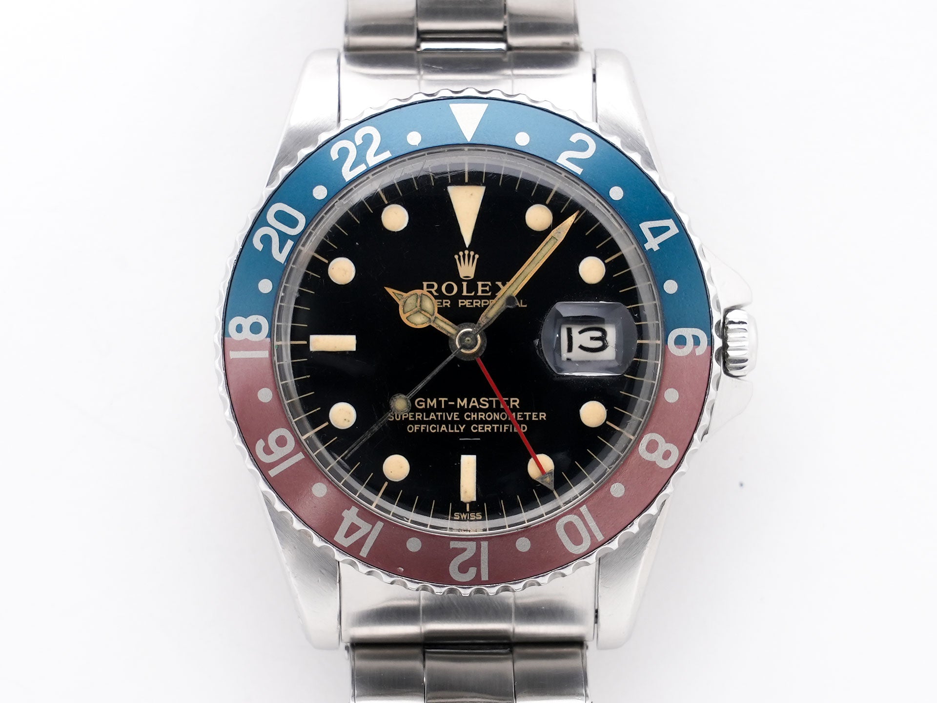 ロレックス GMTマスター Ref.1675 ステンレススチール ブラック文字盤 オイスターブレスレット 中古 yo7b3zwe
