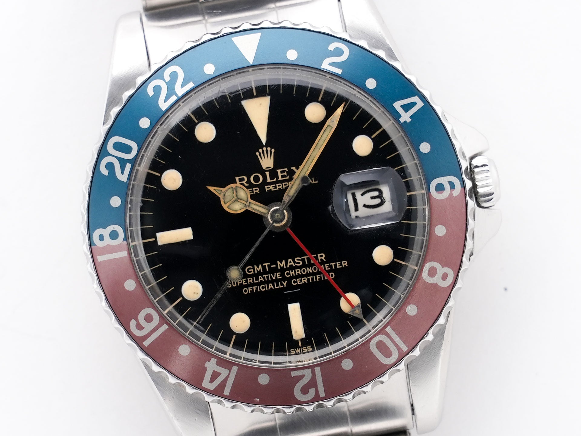 ロレックス GMTマスター Ref.1675 ステンレススチール ブラック文字盤 オイスターブレスレット 中古 yo7b3zwe