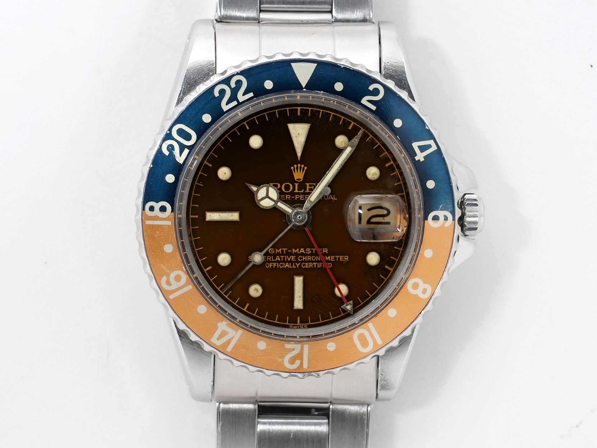 ロレックス GMTマスター Ref.1675 ステンレススチール ブラック文字盤 オイスターブレスレット 中古 989fpjid
