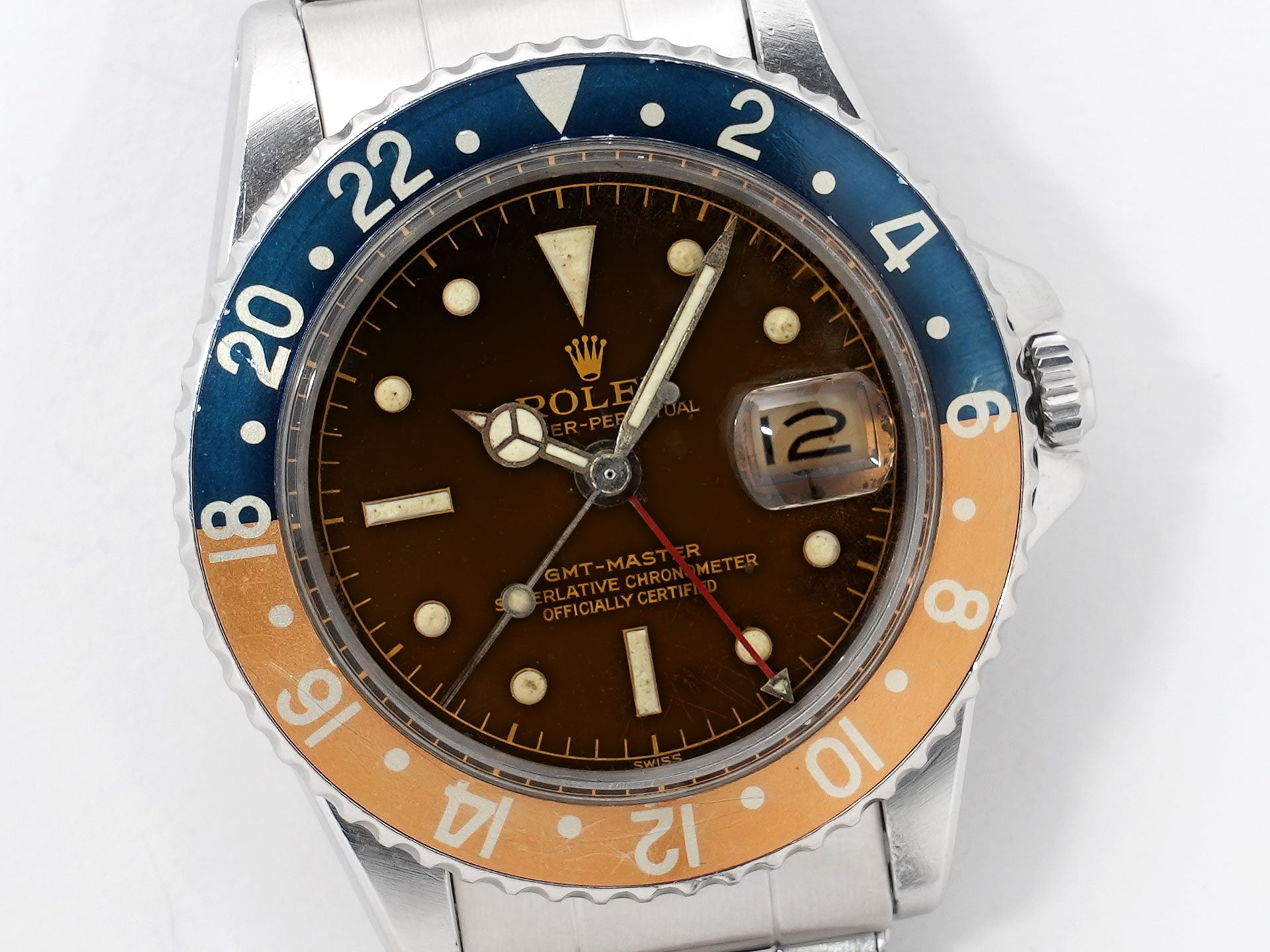 ロレックス GMTマスター Ref.1675 ステンレススチール ブラック文字盤 オイスターブレスレット 中古 989fpjid