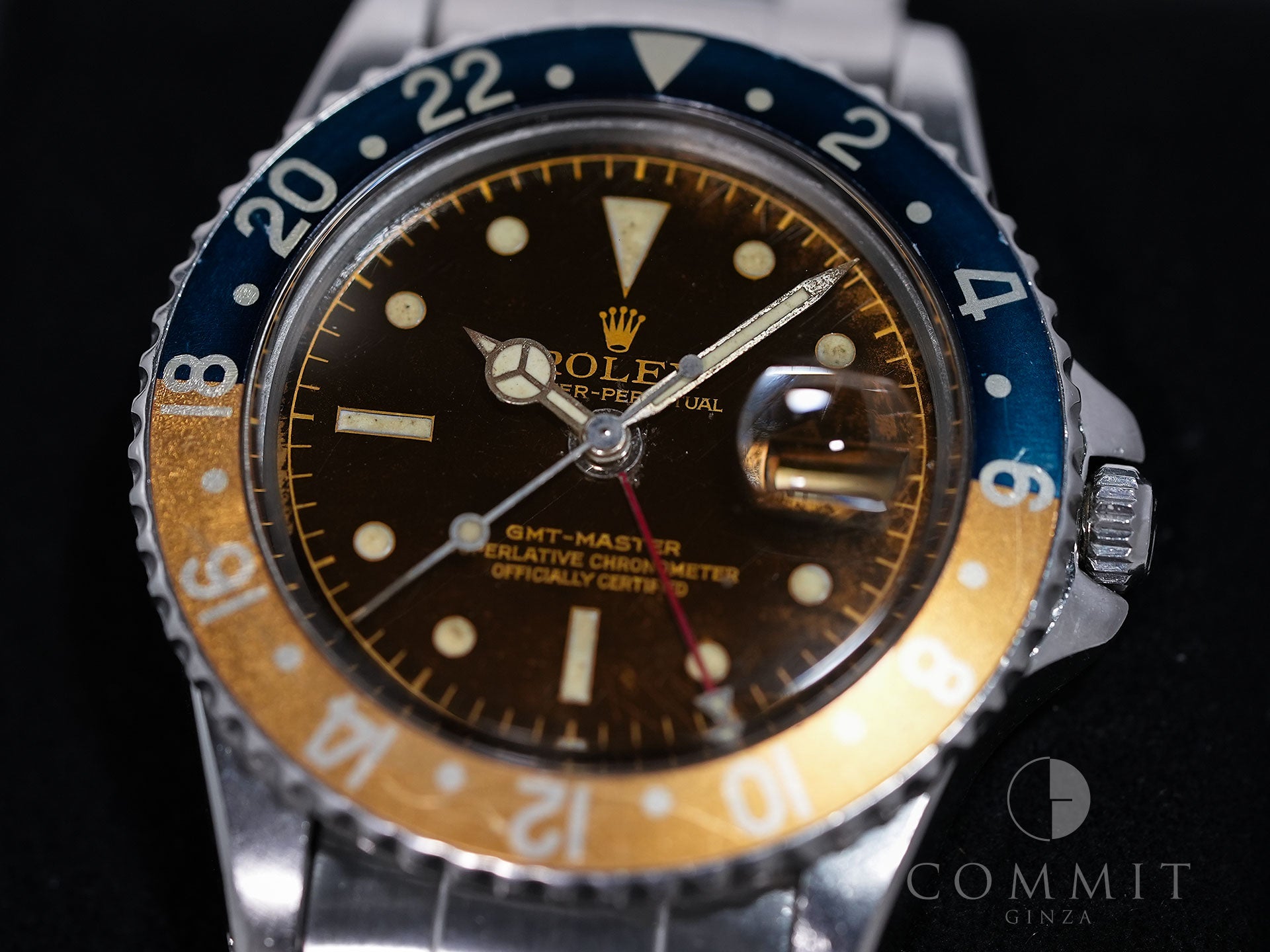 ロレックス GMTマスター Ref.1675 ステンレススチール ブラック文字盤 オイスターブレスレット 中古 989fpjid