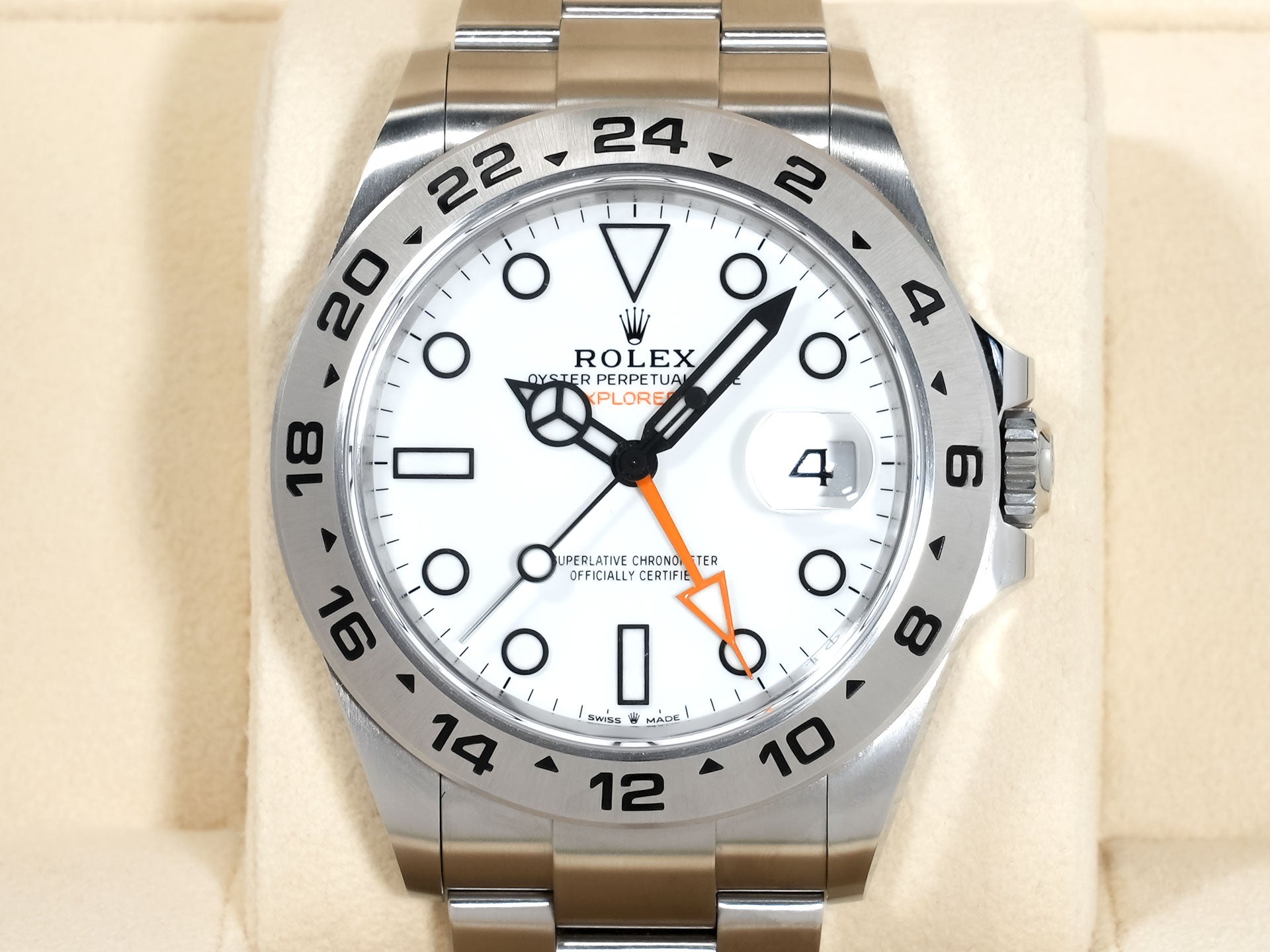 ロレックス エクスプローラーII Ref.226570 ステンレススチール ホワイト文字盤 オイスターブレスレット 中古 kpdenra9