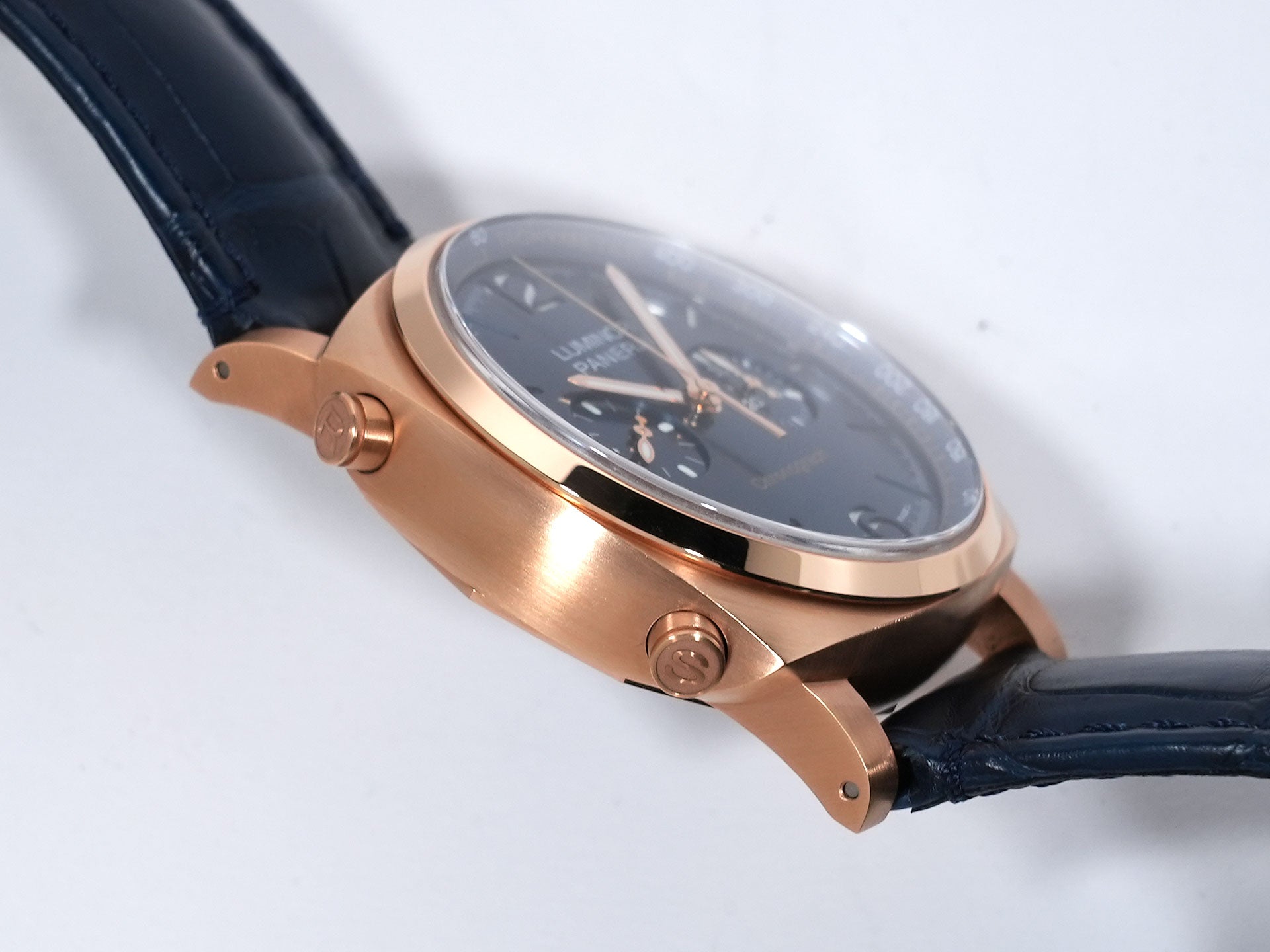 パネライ ルミノールクロノ Ref.PAM01111 パネライゴールドテック ブルー文字盤 美品 e6yhtbco
