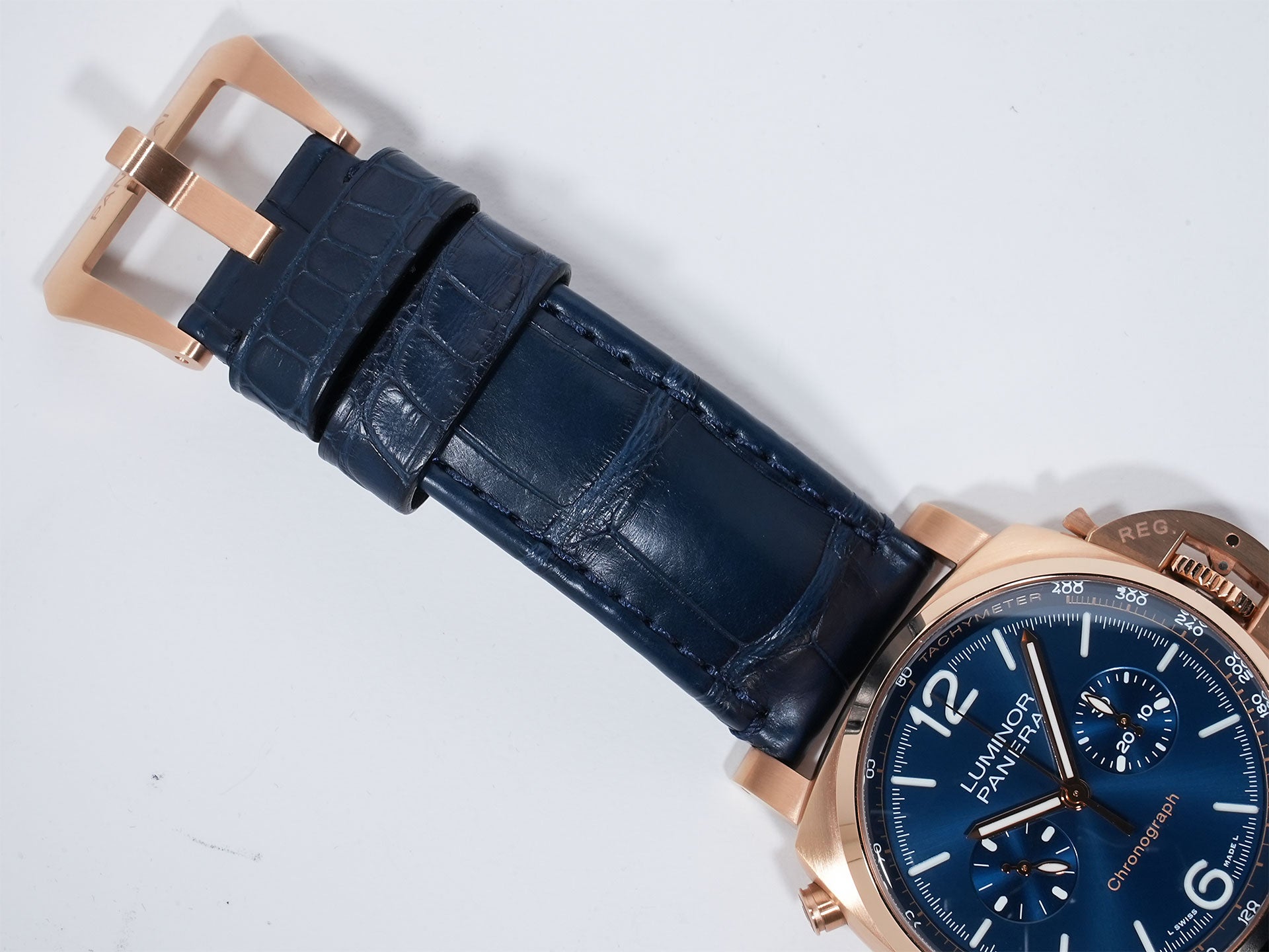 パネライ ルミノールクロノ Ref.PAM01111 パネライゴールドテック ブルー文字盤 美品 e6yhtbco