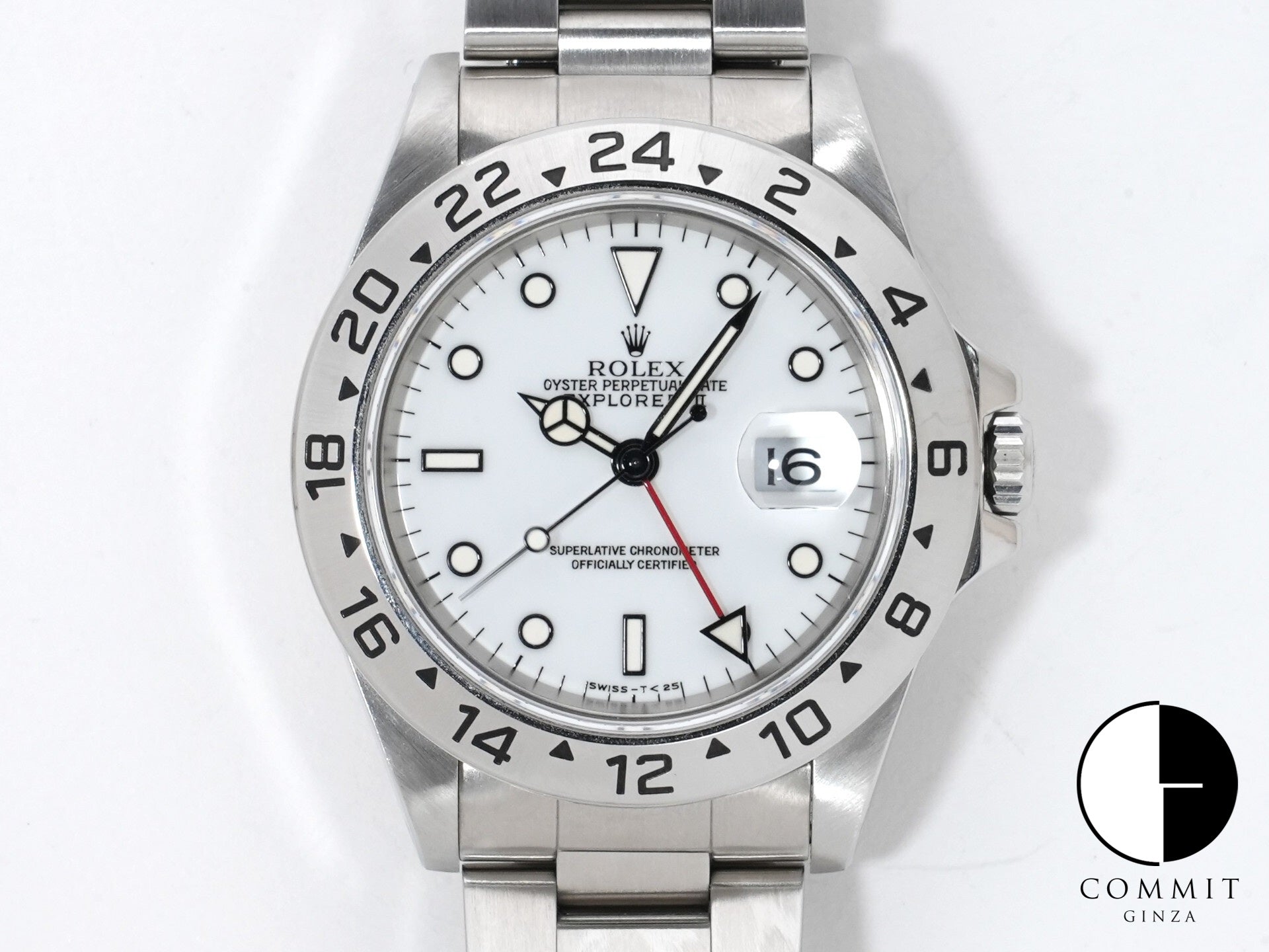 ROLEX Explorer II Ref.16570 Stainless Steel White Dial Oyster Bracelet Used id6ivgbs