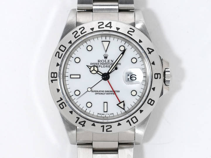 ROLEX Explorer II Ref.16570 Stainless Steel White Dial Oyster Bracelet Used id6ivgbs