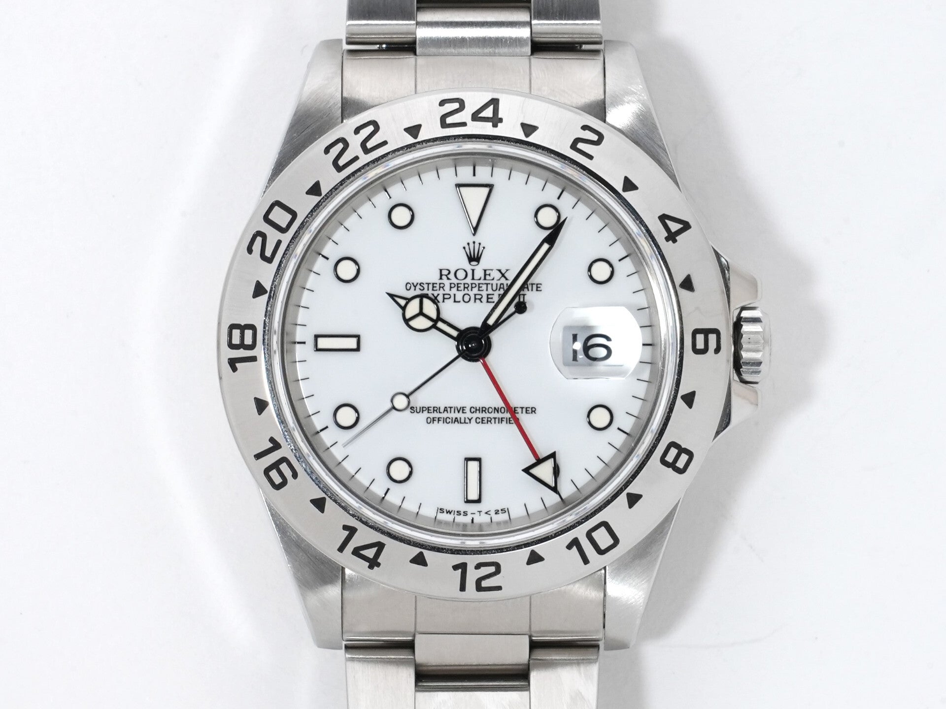 ROLEX Explorer II Ref.16570 Stainless Steel White Dial Oyster Bracelet Used id6ivgbs