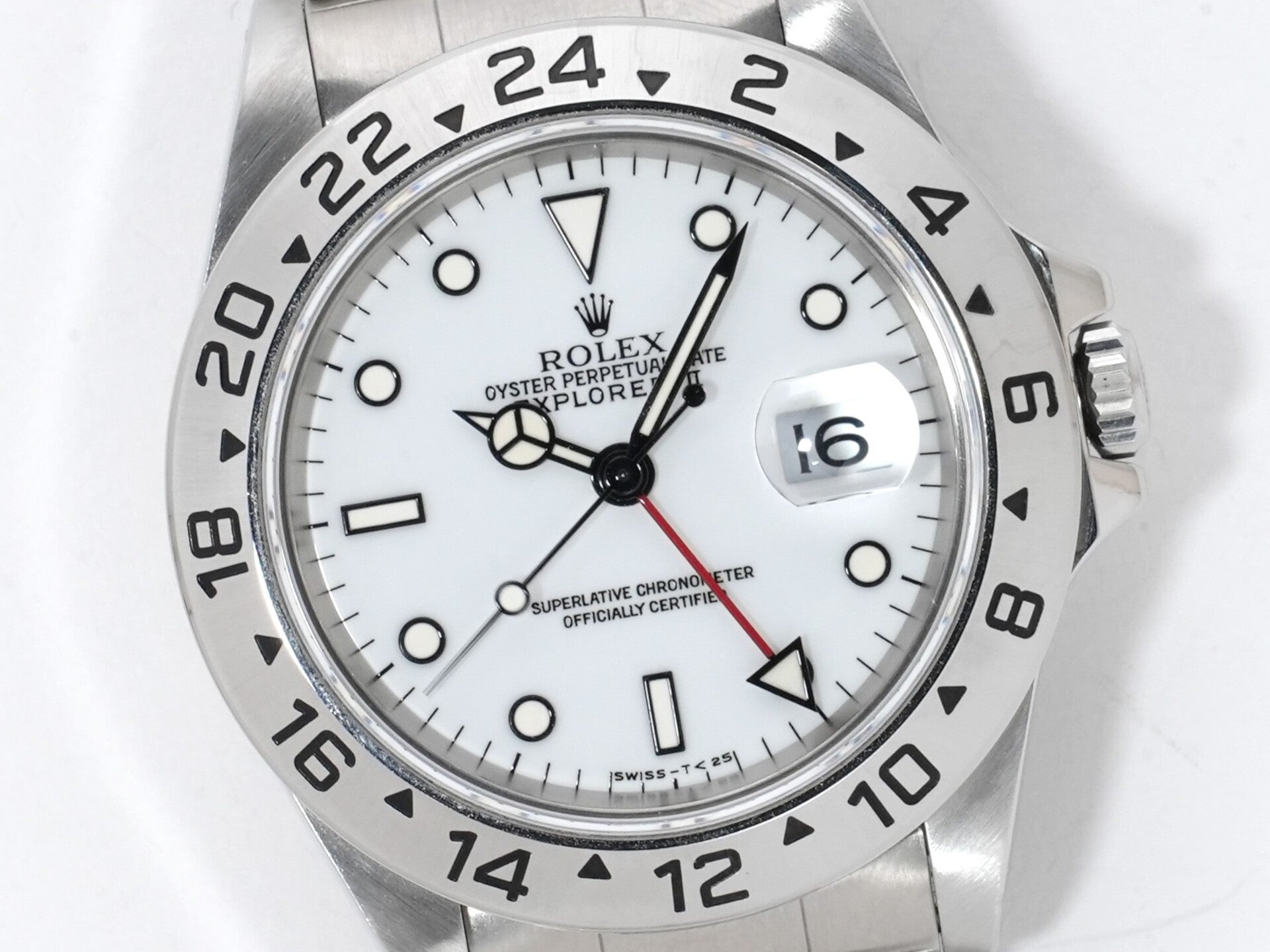 ROLEX Explorer II Ref.16570 Stainless Steel White Dial Oyster Bracelet Used id6ivgbs