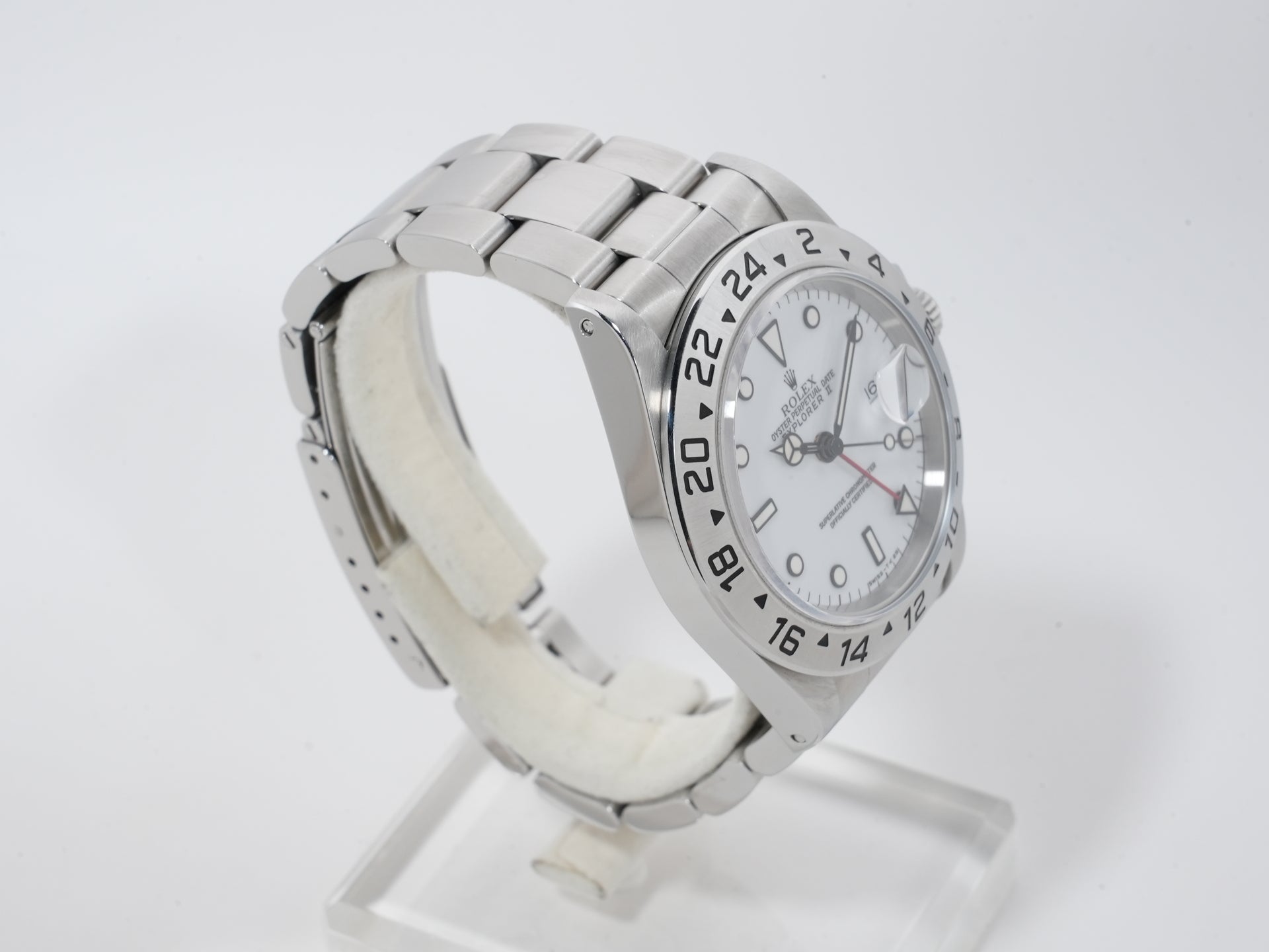 ROLEX Explorer II Ref.16570 Stainless Steel White Dial Oyster Bracelet Used id6ivgbs