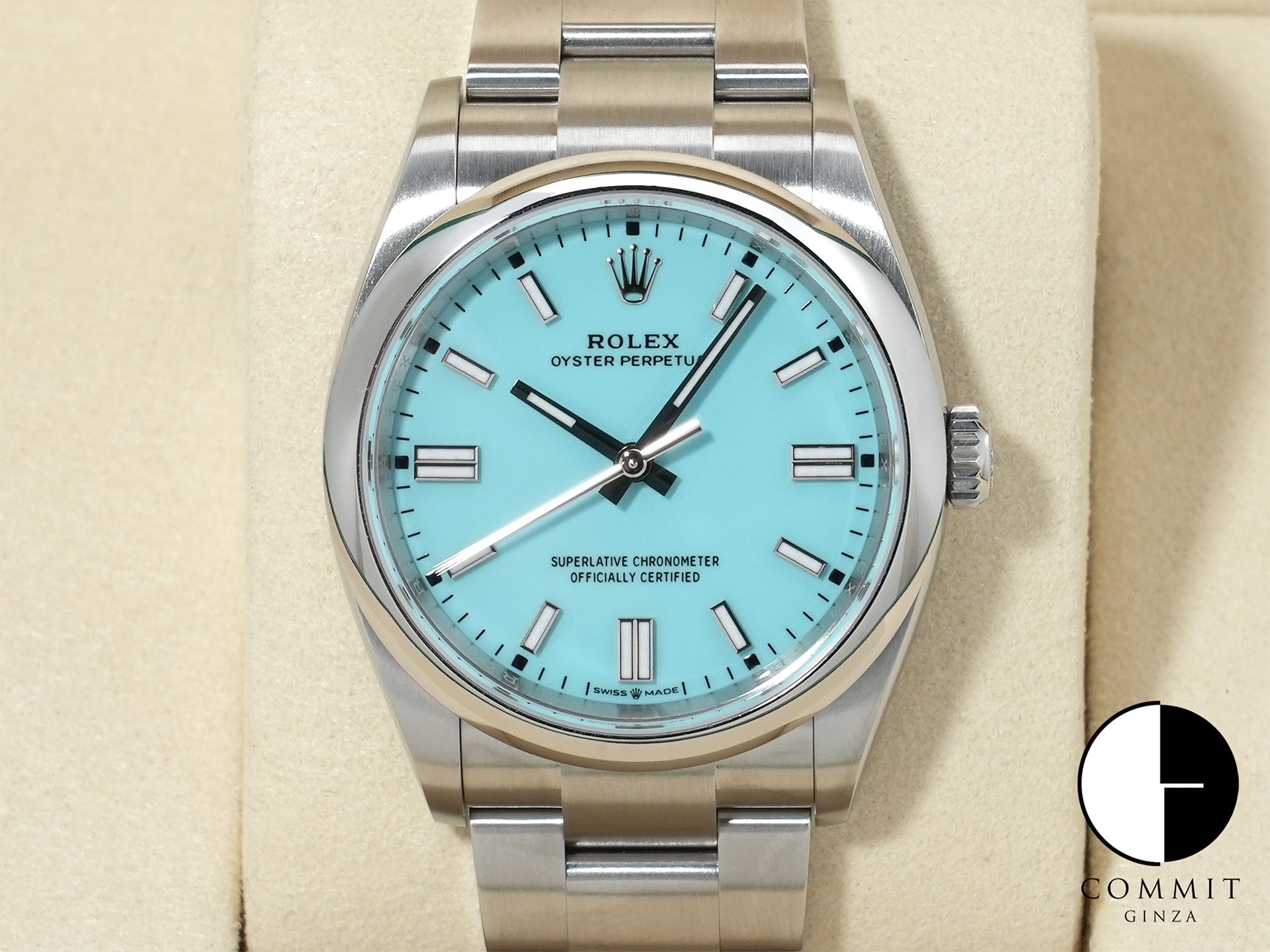 Rolex Oyster Perpetual 36 Ref. 126000 Stainless Steel Turquoise Dial Excellent Condition eugjz9hr