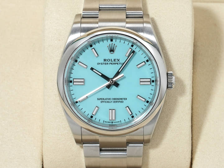 Rolex Oyster Perpetual 36 Ref. 126000 Stainless Steel Turquoise Dial Excellent Condition eugjz9hr