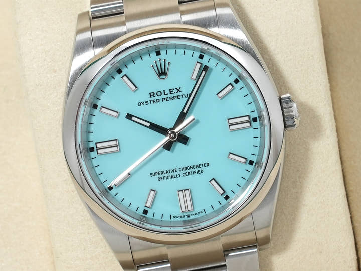 Rolex Oyster Perpetual 36 Ref. 126000 Stainless Steel Turquoise Dial Excellent Condition eugjz9hr