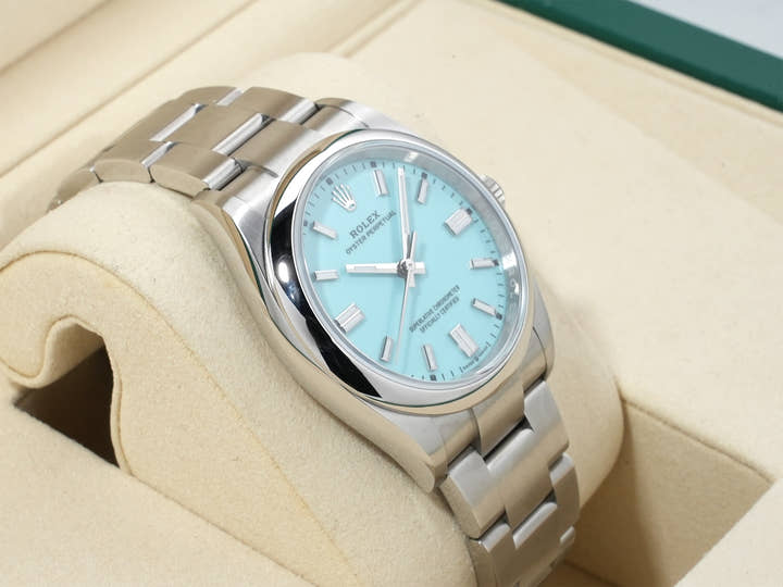 Rolex Oyster Perpetual 36 Ref. 126000 Stainless Steel Turquoise Dial Excellent Condition eugjz9hr