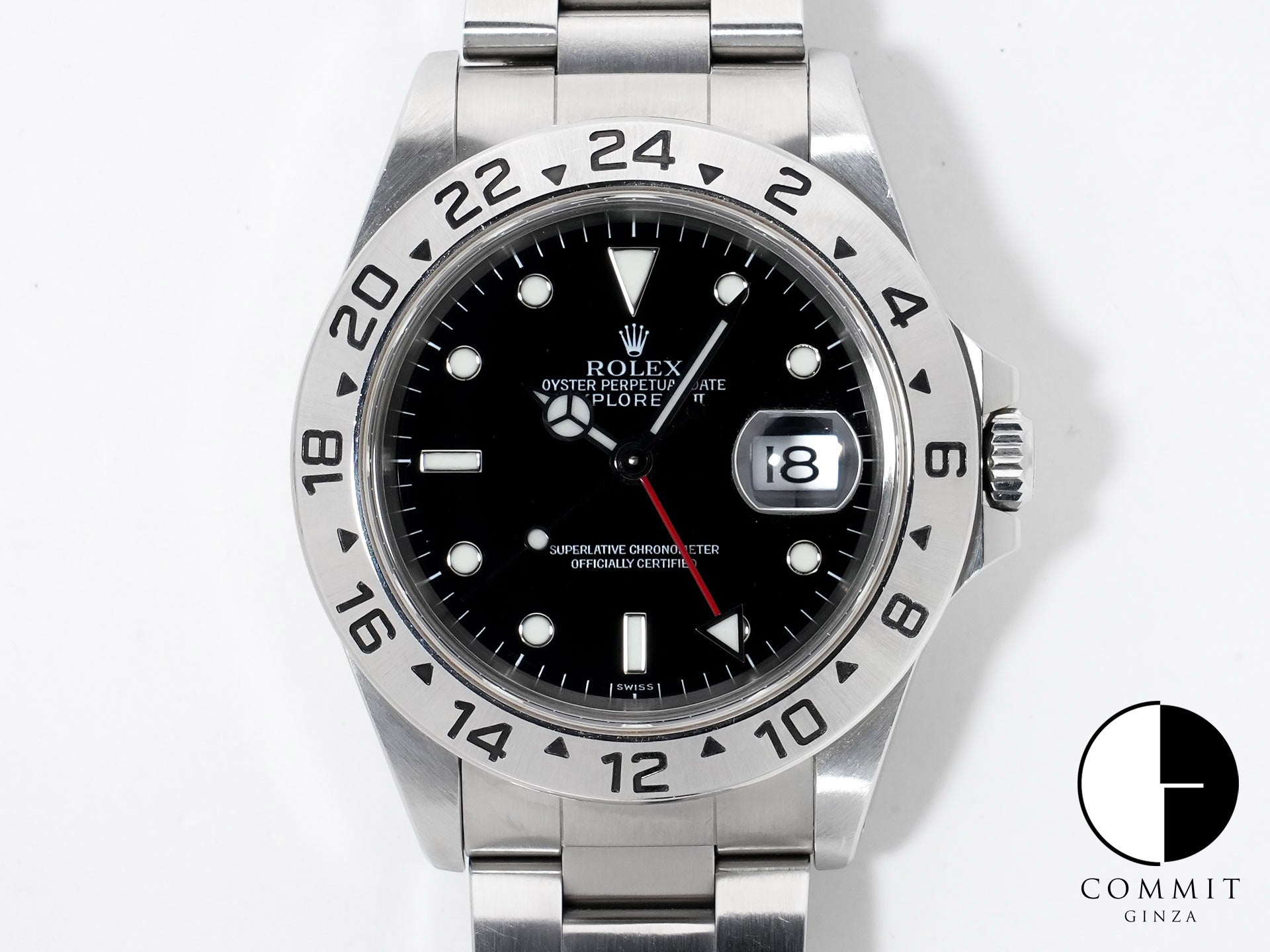 Rolex Explorer II Ref. 16570 Stainless Steel Black Dial Oyster Bracelet Used 2yeizqof