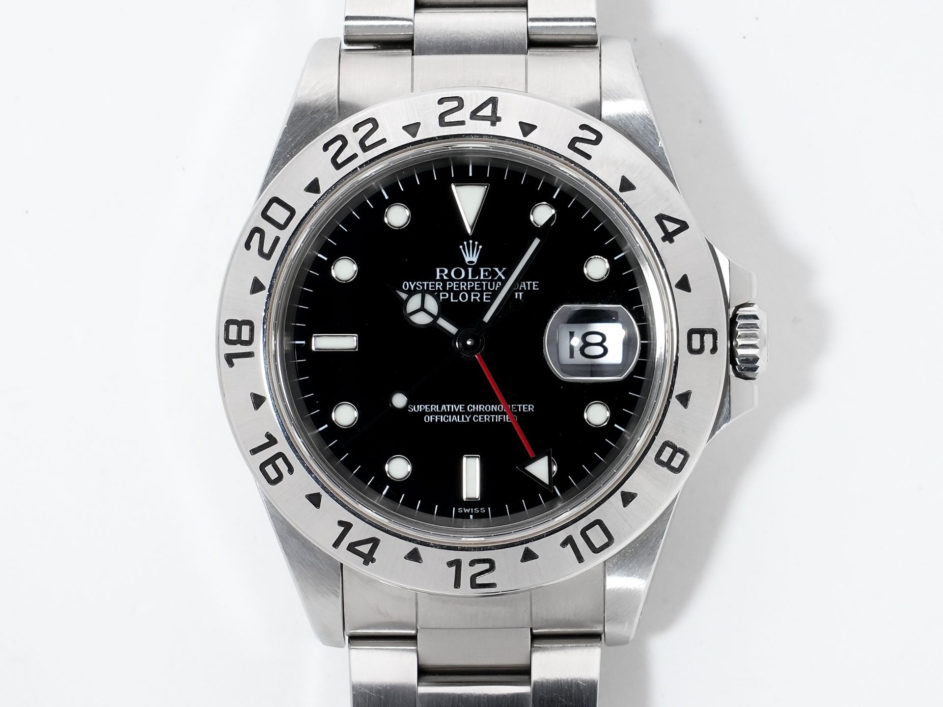 Rolex Explorer II Ref. 16570 Stainless Steel Black Dial Oyster Bracelet Used 2yeizqof