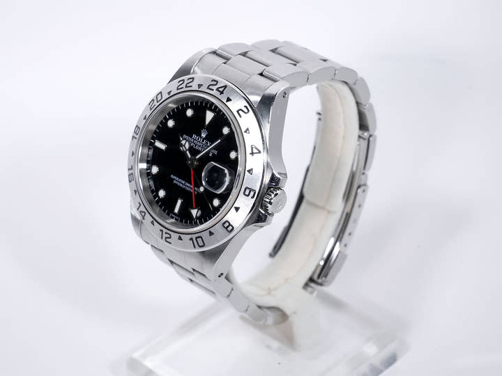 ロレックス エクスプローラーII Ref.16570 ステンレススチール ブラック文字盤 オイスターブレスレット 中古 2yeizqof