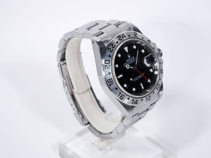 ロレックス エクスプローラーII Ref.16570 ステンレススチール ブラック文字盤 オイスターブレスレット 中古 2yeizqof