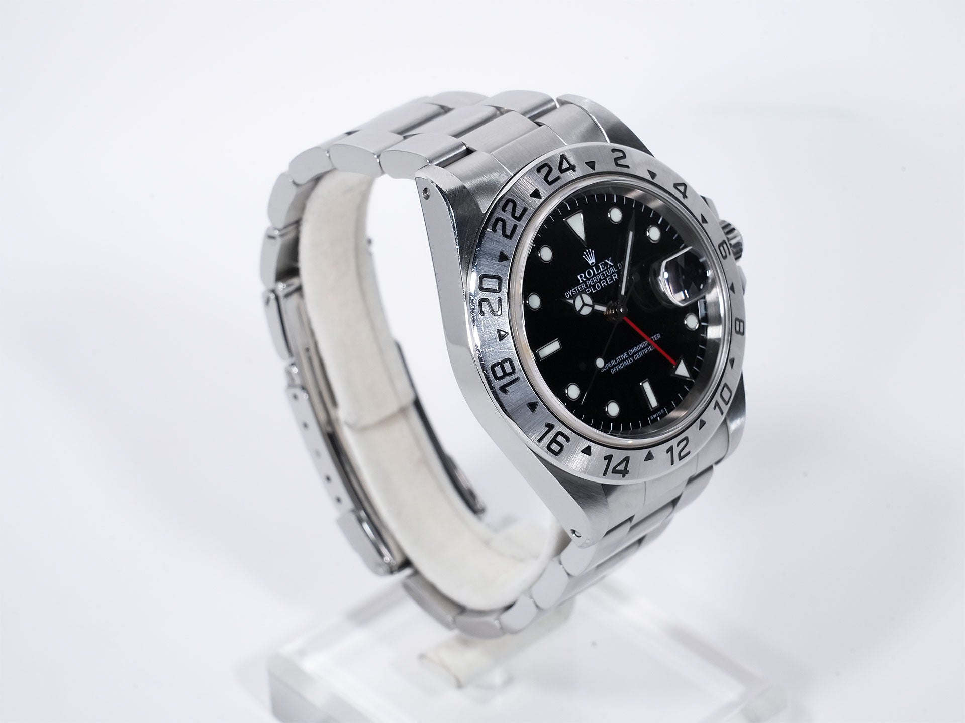 ロレックス エクスプローラーII Ref.16570 ステンレススチール ブラック文字盤 オイスターブレスレット 中古 2yeizqof