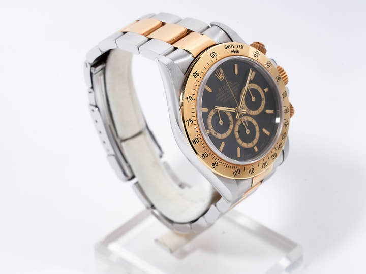 ロレックス デイトナ エルプリメロ Ref.16523 ステンレススチール/イエローゴールド ブラック文字盤 中古 q4yyk2it