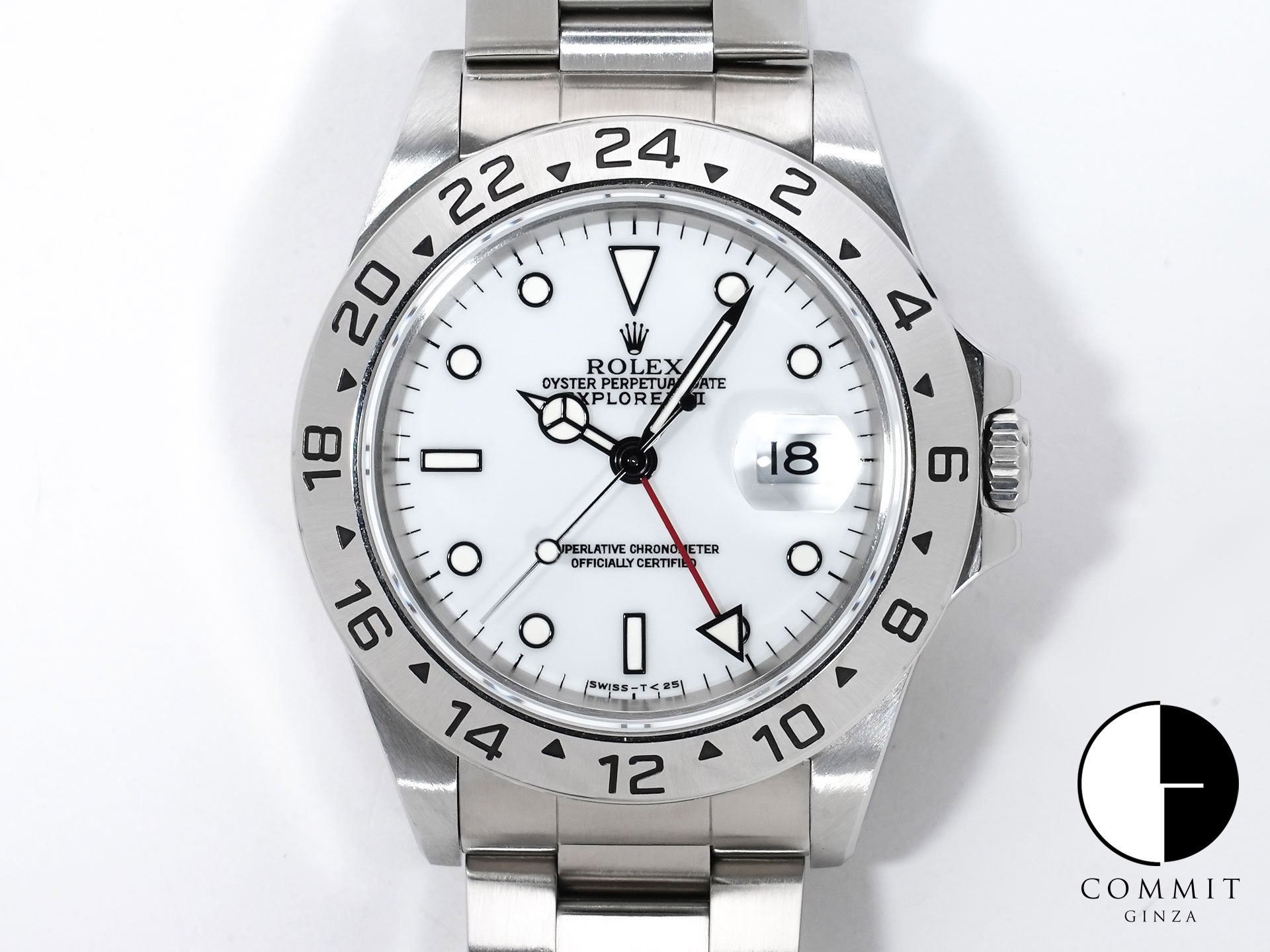 Rolex Explorer II Ref. 16570 Stainless Steel White Dial Oyster Bracelet Used mw3xqjaf