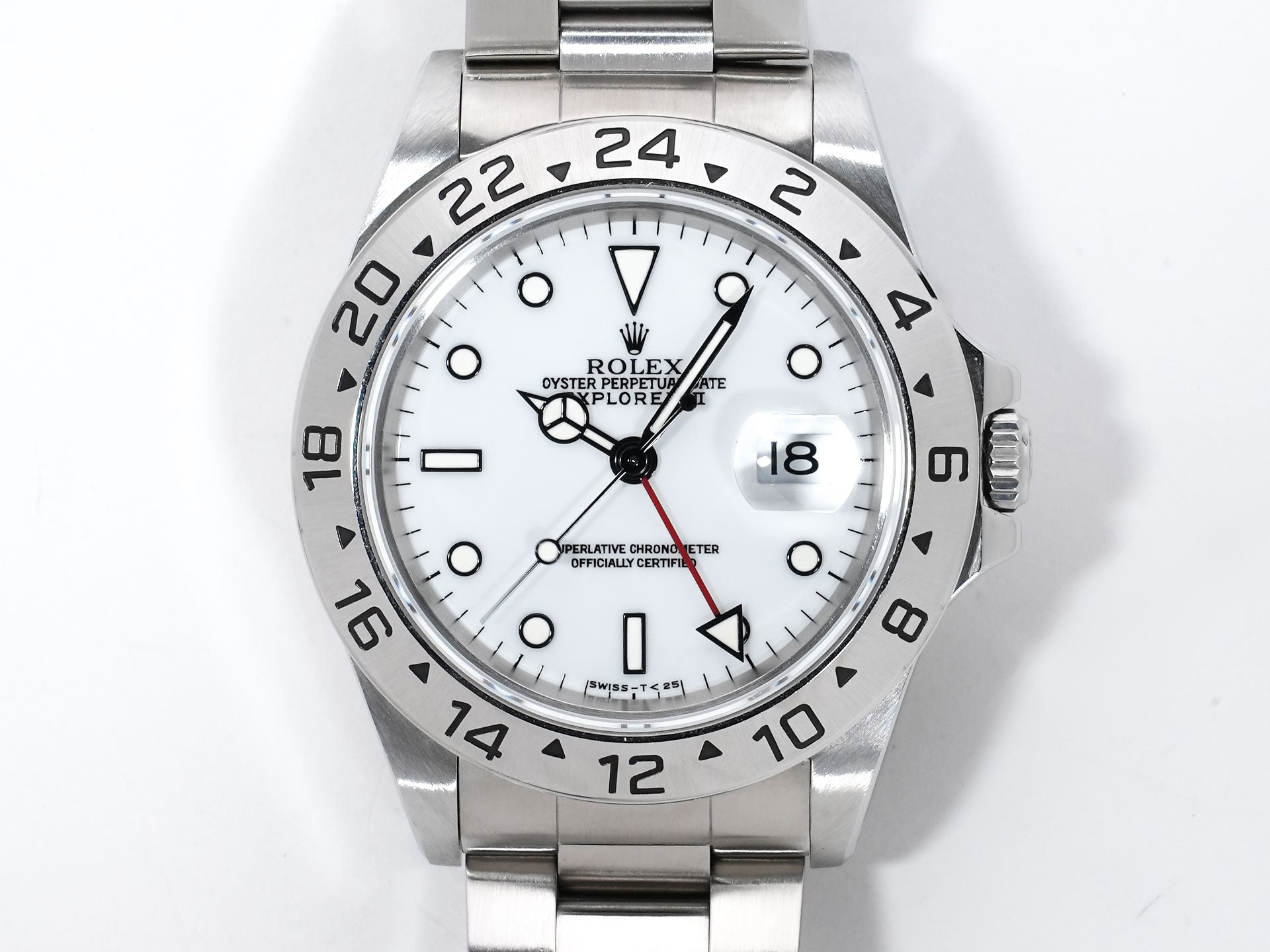 Rolex Explorer II Ref. 16570 Stainless Steel White Dial Oyster Bracelet Used mw3xqjaf
