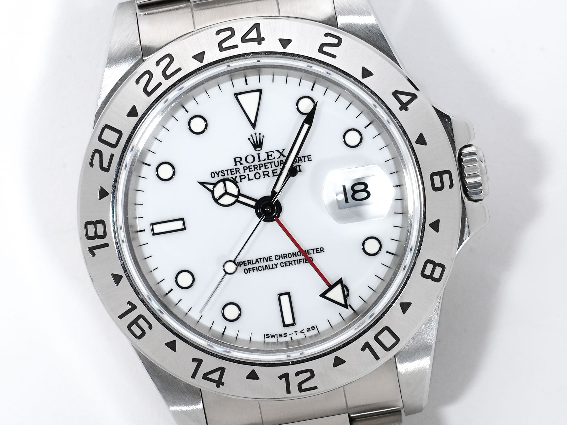 Rolex Explorer II Ref. 16570 Stainless Steel White Dial Oyster Bracelet Used mw3xqjaf