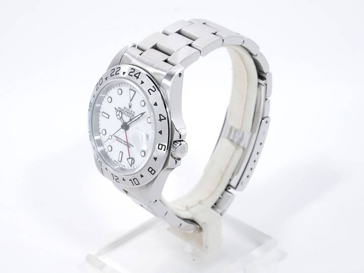 Rolex Explorer II Ref. 16570 Stainless Steel White Dial Oyster Bracelet Used mw3xqjaf
